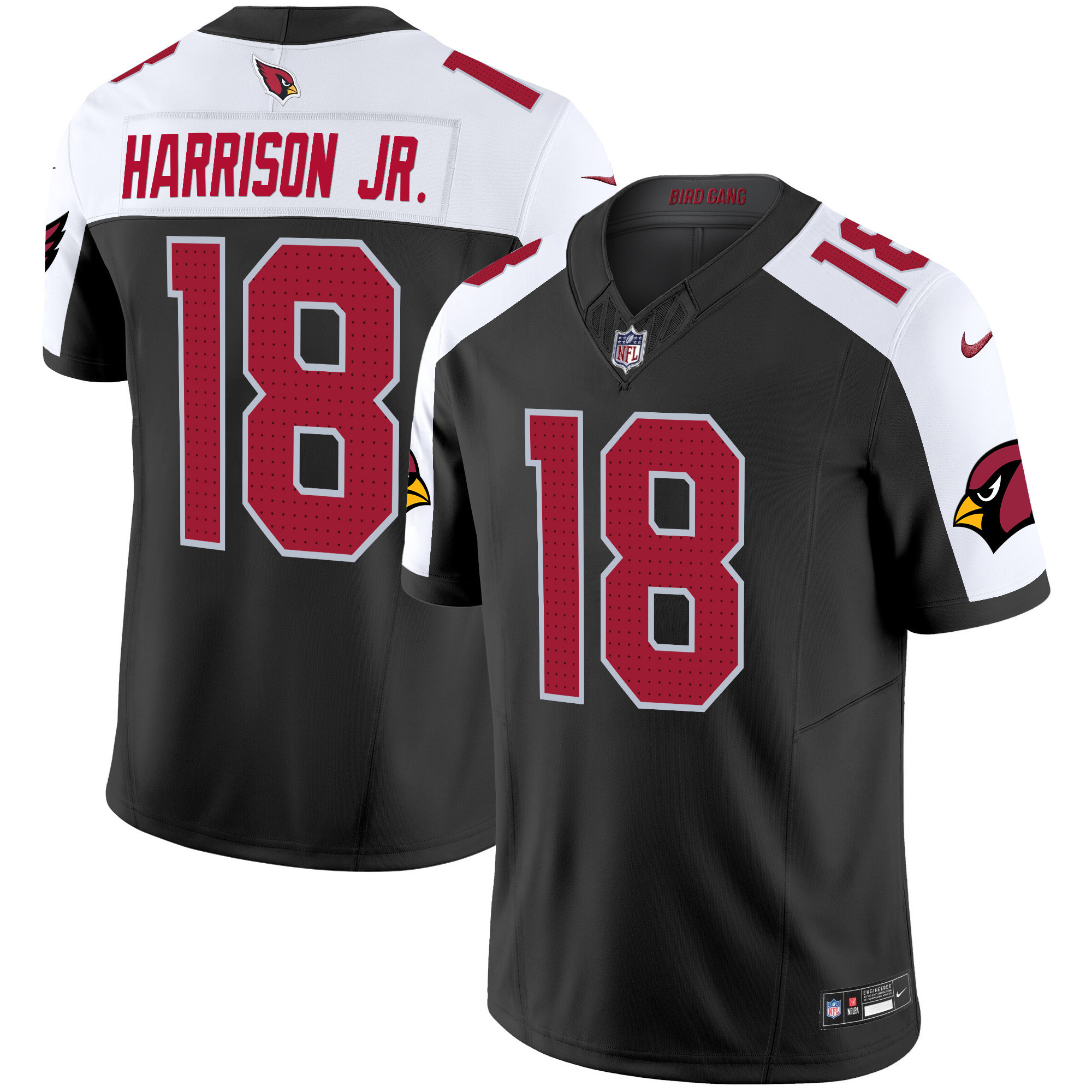 Marvin Harrison Jr. Men's Arizona Cardinals 2024 Vapor Limited Black Alternate Jersey - All Stitched