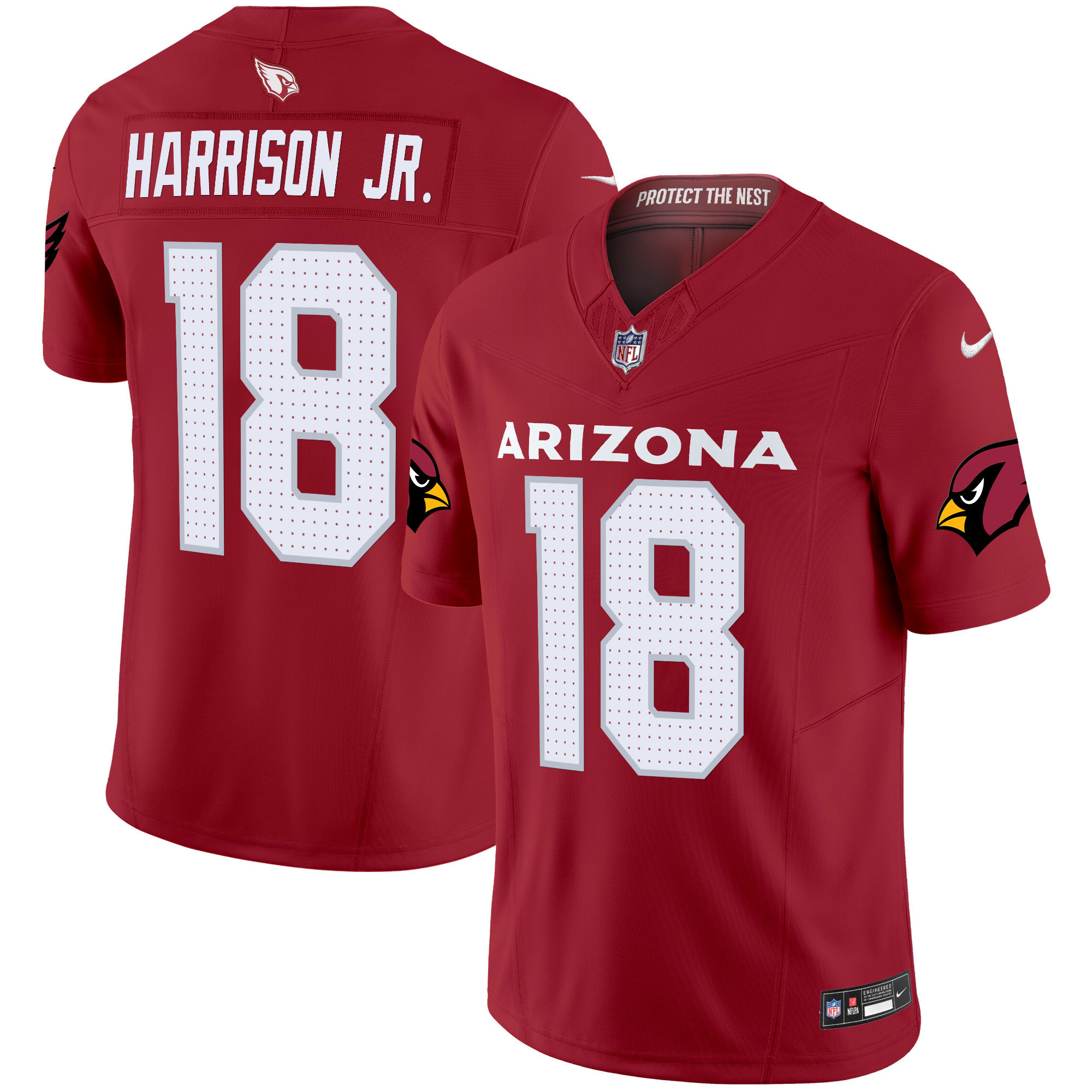 Marvin Harrison Jr. Men's Arizona Cardinals 2024 Vapor Limited Red Jersey - All Stitched