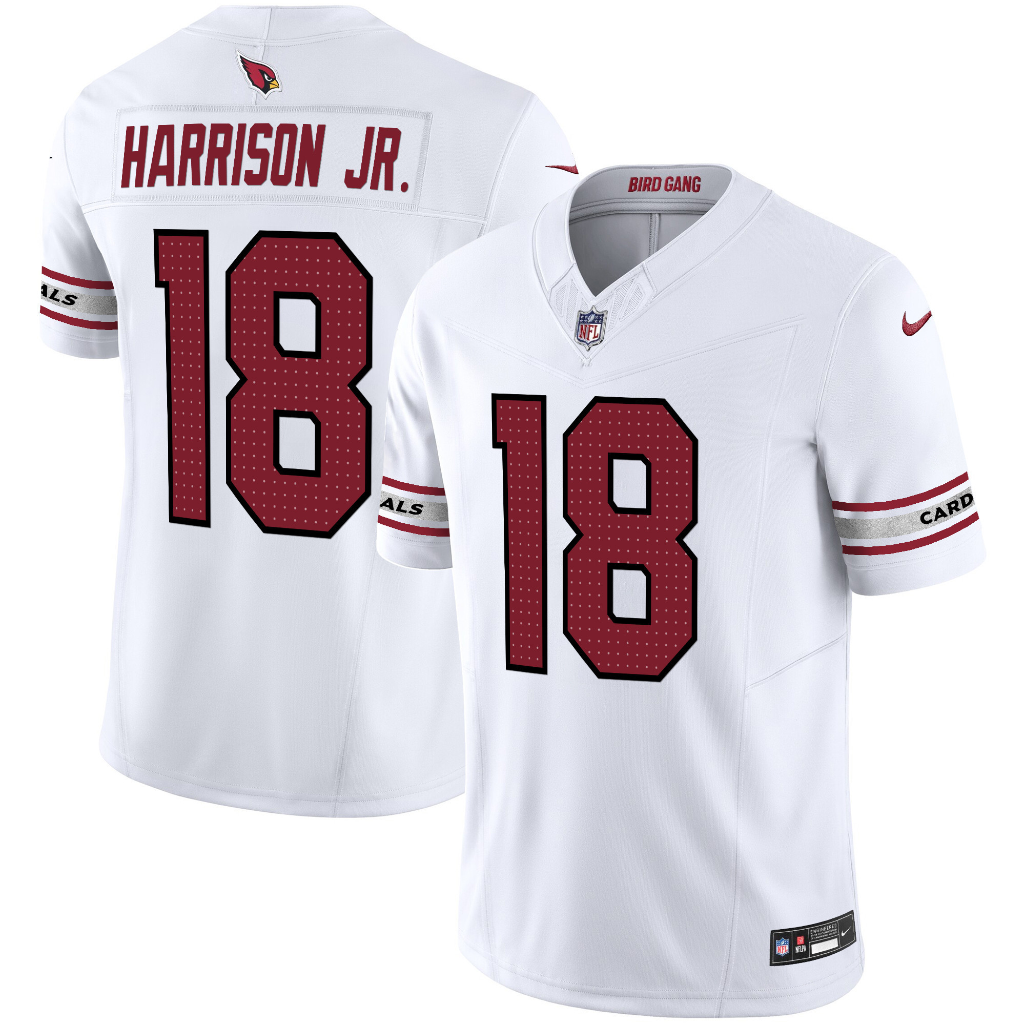 Marvin Harrison Jr. Men's Arizona Cardinals 2024 Vapor Limited White Jersey - All Stitched