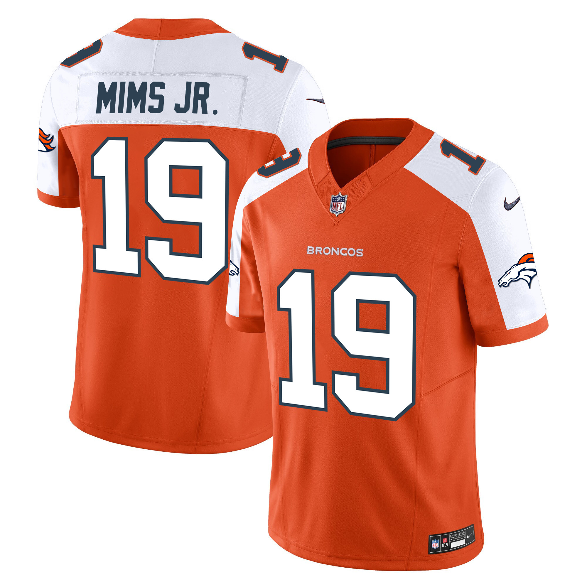 Marvin Mims Jr. Men's Denver Broncos Vapor Limited Orange Alternate Jersey - All Stitched
