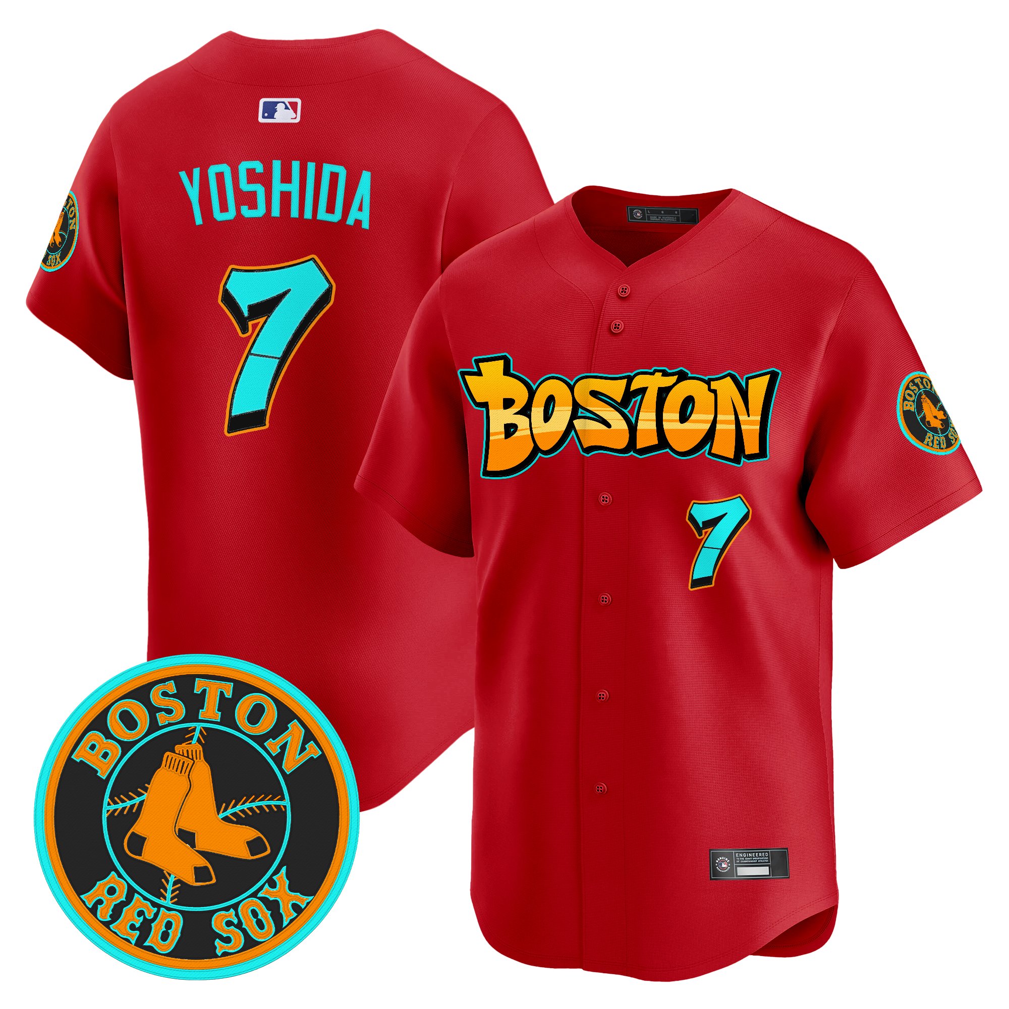 Masataka Yoshida Men's Boston Red Sox 'Graffiti Streetstyle Edition' Vapor Premier Limited Red Jersey - All Stitched