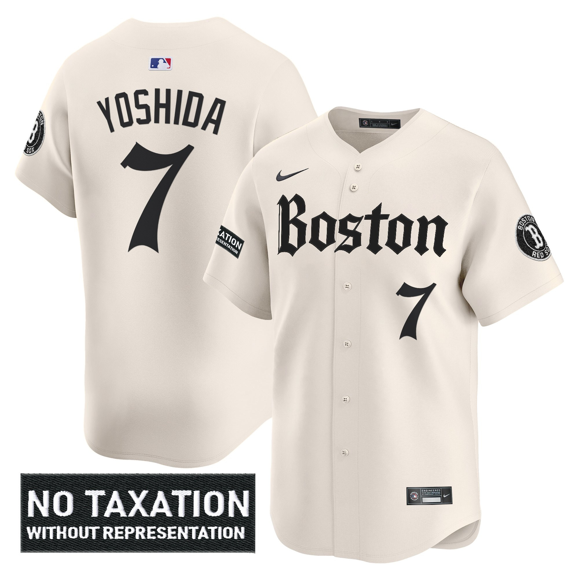 Masataka Yoshida Men's Boston Red Sox 'Retro Newspaper Edition' Vapor Premier Limited Retro Newspaper Jersey - All Stitched