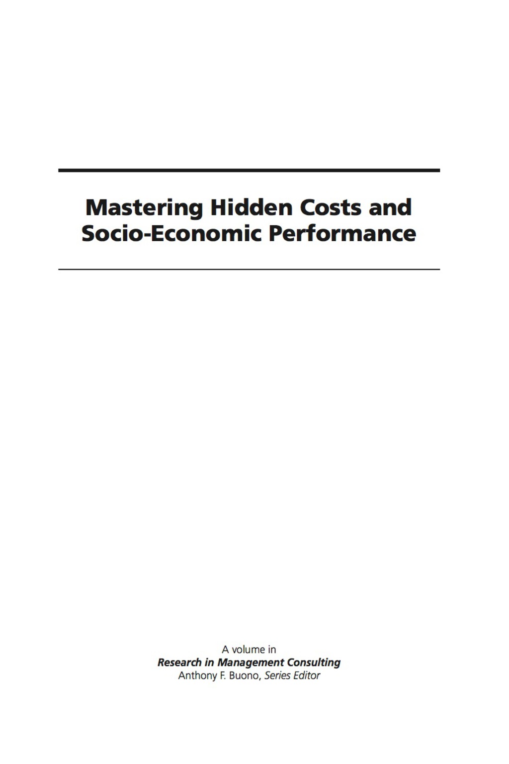 Mastering Hidden Costs and Socio-Economic Performance  â€“ PDF/EPUB Version Downloadable