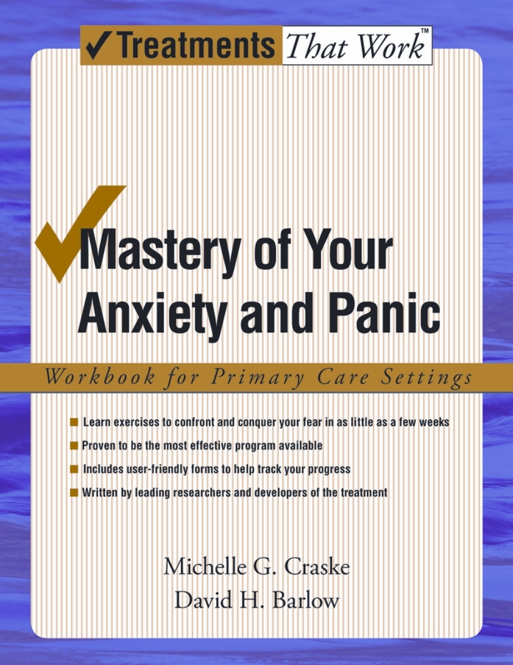 Mastery of Your Anxiety and Panic Workbook for Primary Care Settings  â€“ PDF/EPUB Version Downloadable