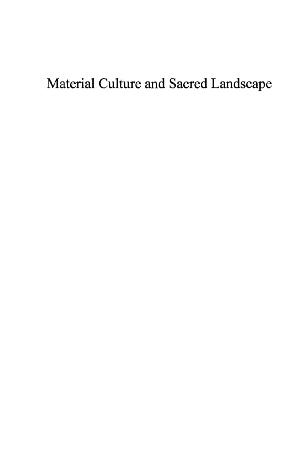 Material Culture and Sacred Landscape The Anthropology of the Siberian Khanty 1st Edition â€“ PDF/EPUB Version Downloadable
