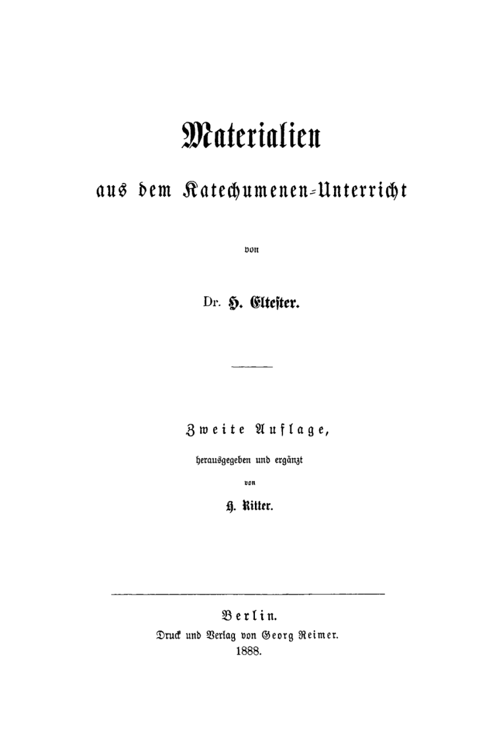 Materialien aus dem Katechumenen-Unterricht 2nd Edition â€“ PDF/EPUB Version Downloadable