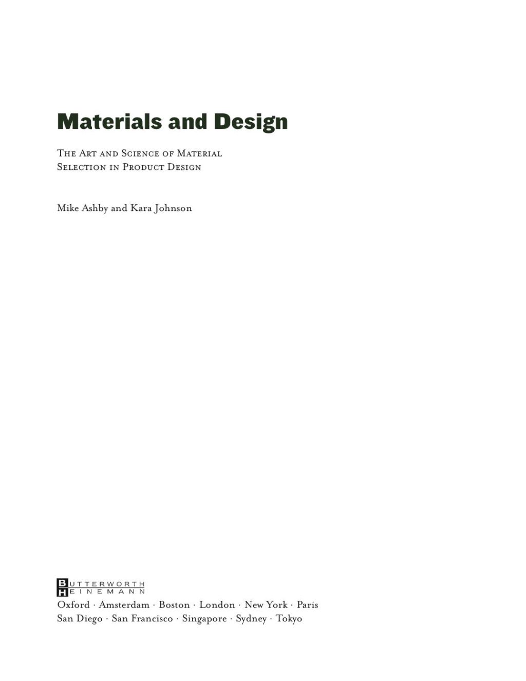Materials and Design: The Art and Science of Material Selection in Product Design  â€“ PDF/EPUB Version Downloadable