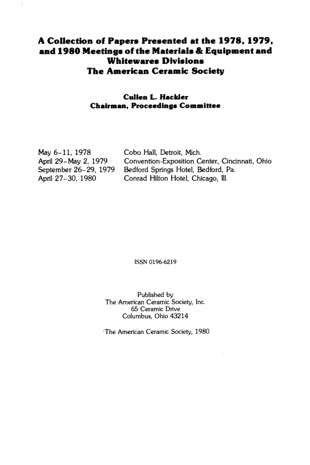 Materials and Equipment - Whitewares Ceramic Engineering and Science Proceedings, Volume 1, Issue 9/10 1st Edition â€“ PDF/EPUB Version Downloadable