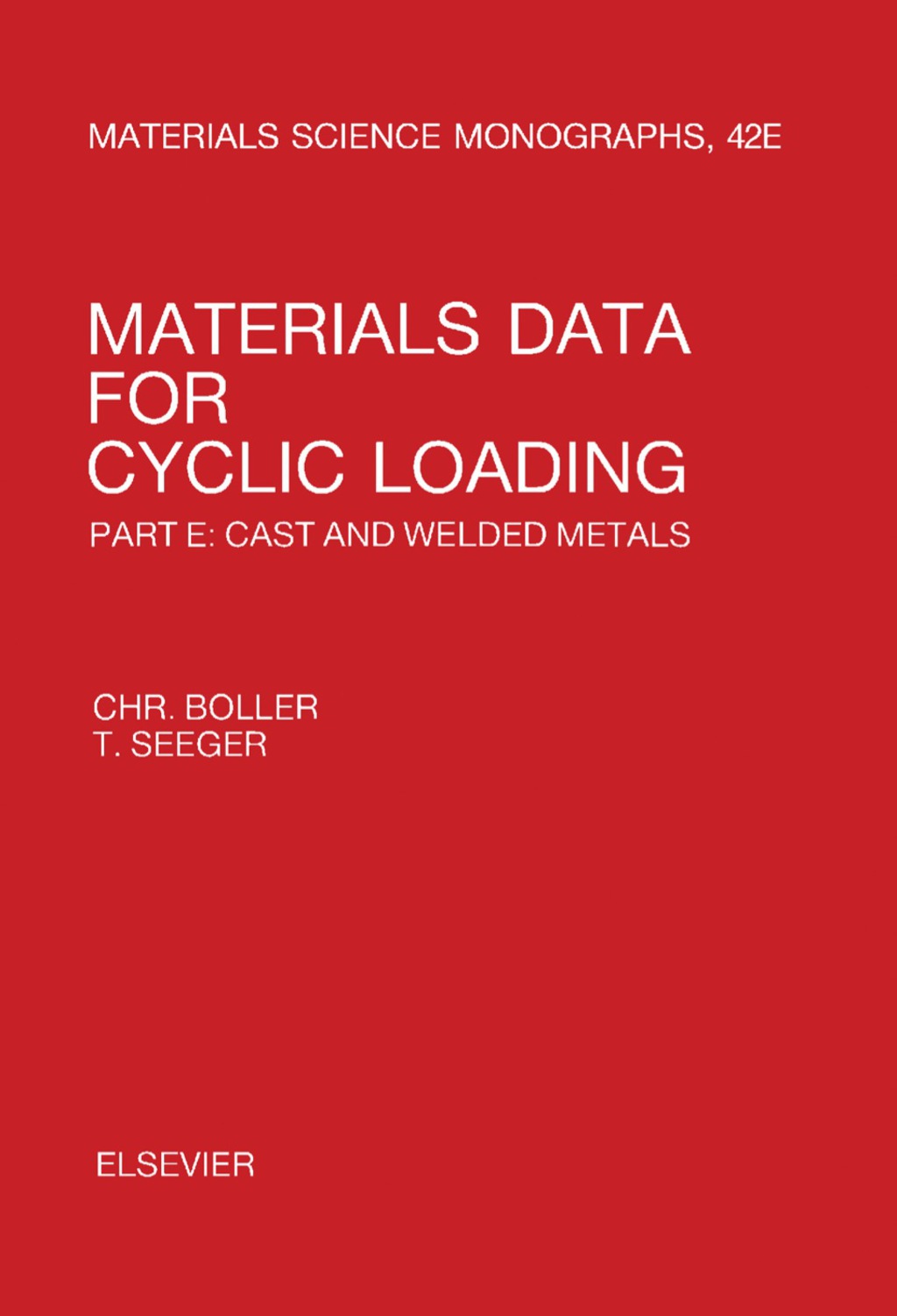 Materials Data for Cyclic Loading Cast and Welded Metals  â€“ PDF/EPUB Version Downloadable