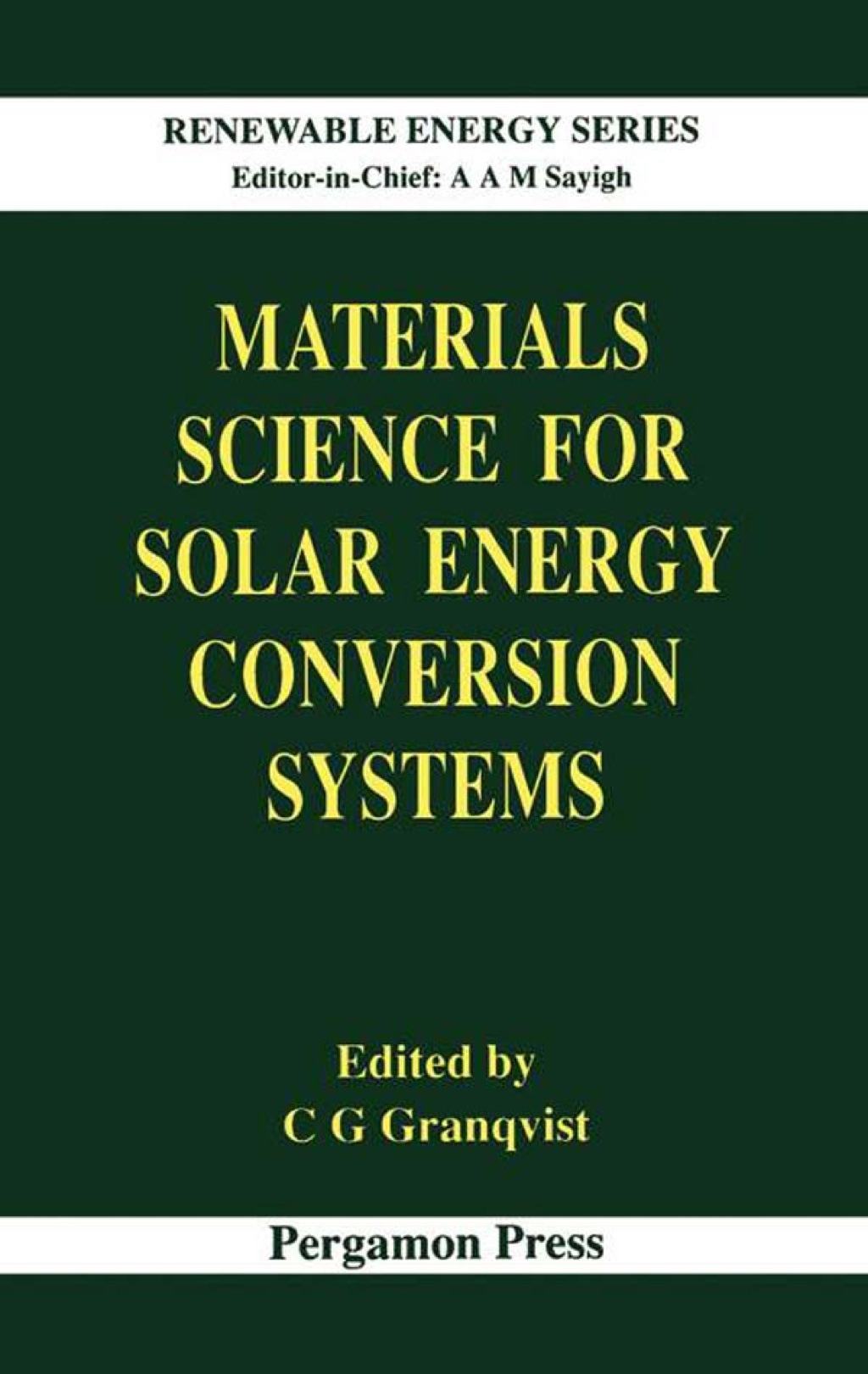 Materials Science for Solar Energy Conversion Systems  â€“ PDF/EPUB Version Downloadable