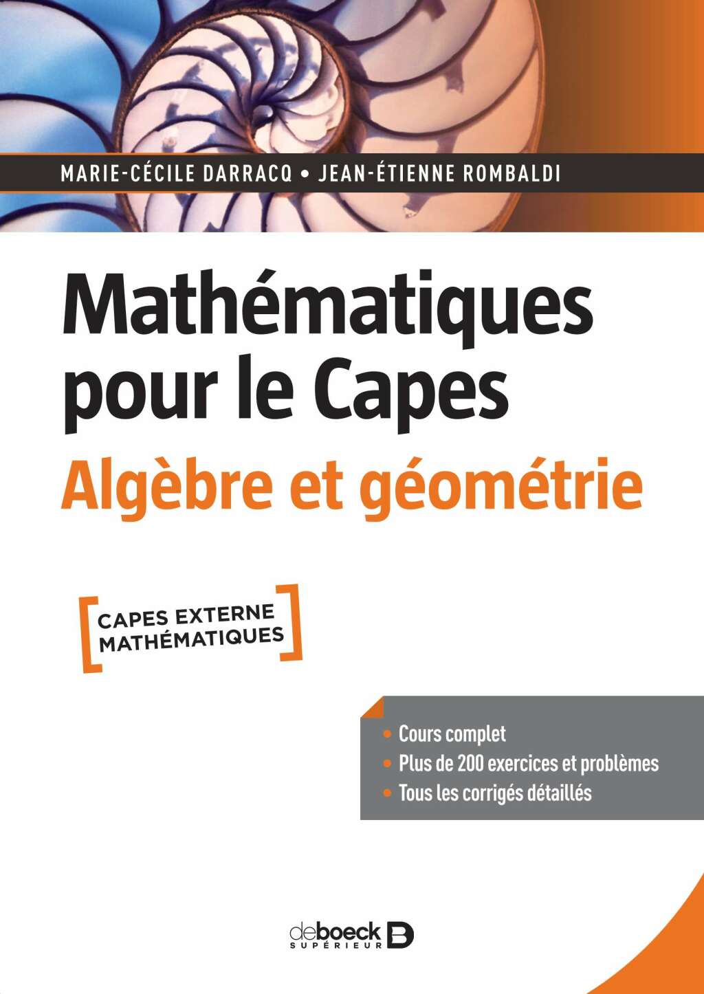 MathÃ©matiques pour le Capes. AlgÃ¨bre et gÃ©omÃ©trie Cours complet avec 200 exercices et problÃ¨mes corrigÃ©s 1st Edition â€“ PDF/EPUB Version Downloadable