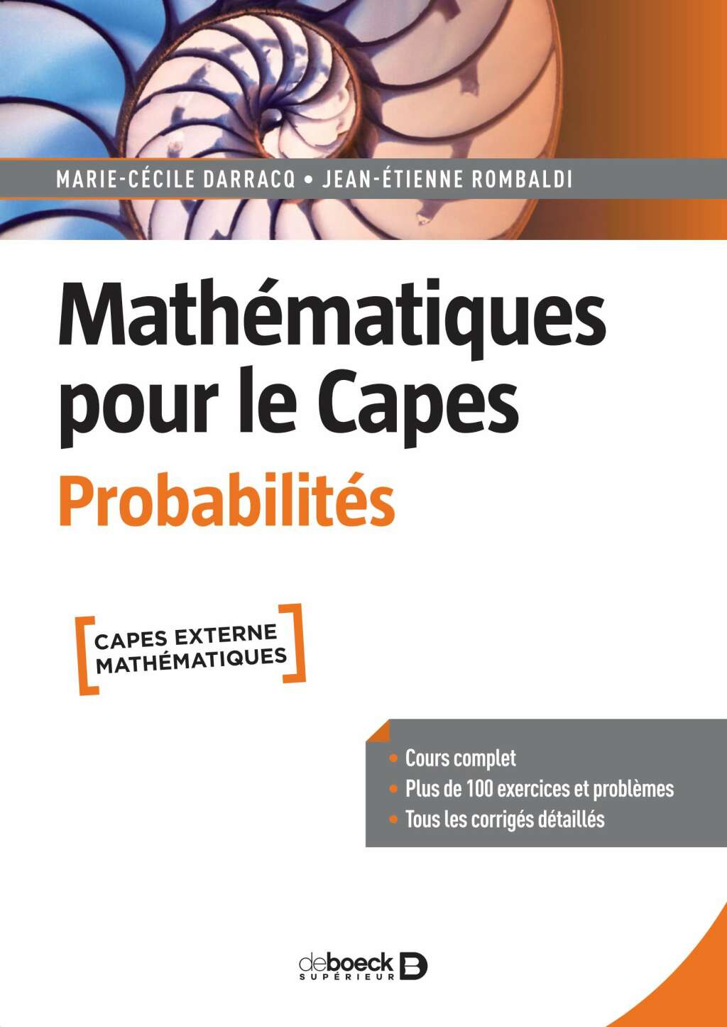 MathÃ©matiques pour le Capes. ProbabilitÃ©s Cours complet avec 200 exercices et problÃ¨mes corrigÃ©s\n 1st Edition â€“ PDF/EPUB Version Downloadable