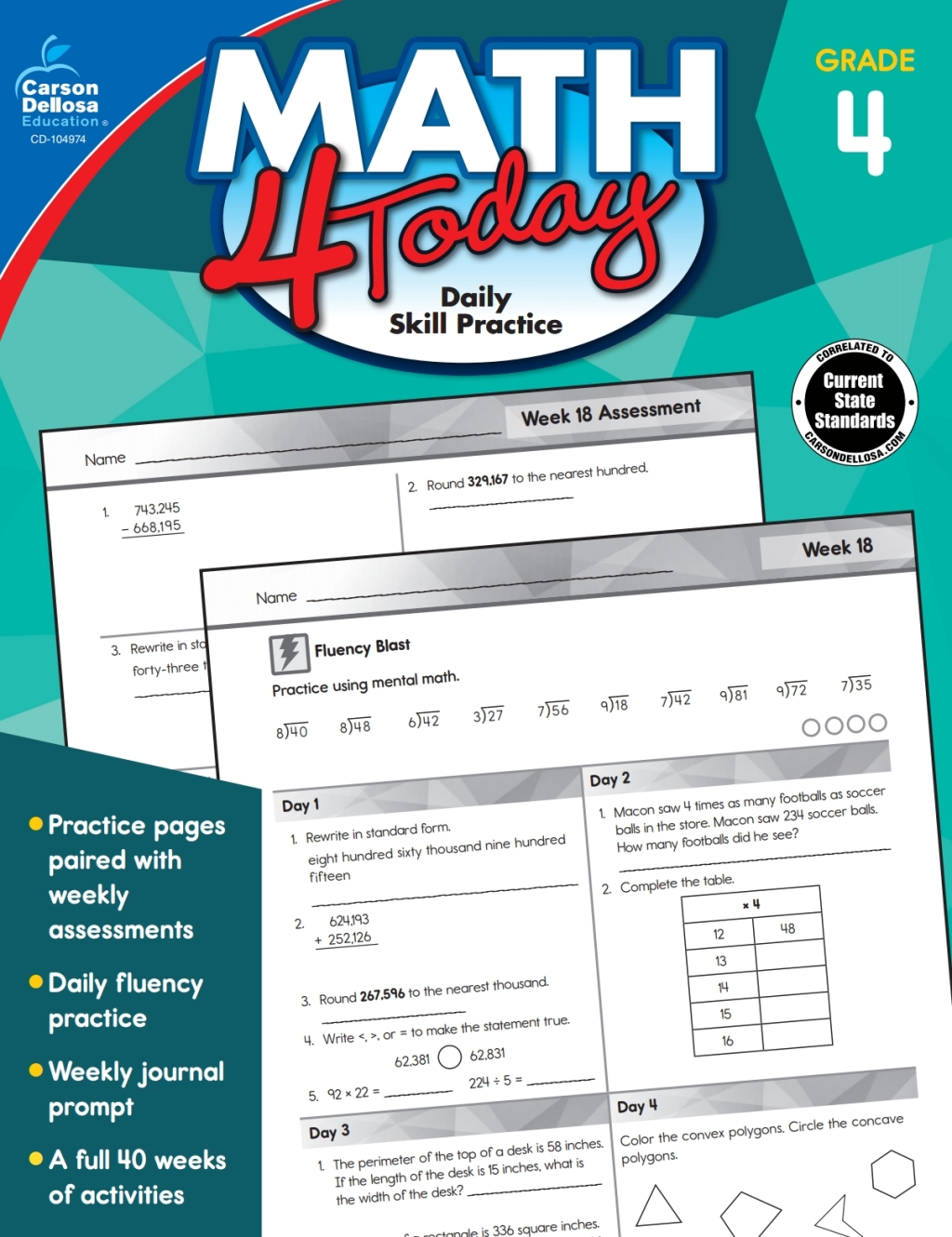 Math 4 Today, Grade 4 - (PDF/EPUB Version)