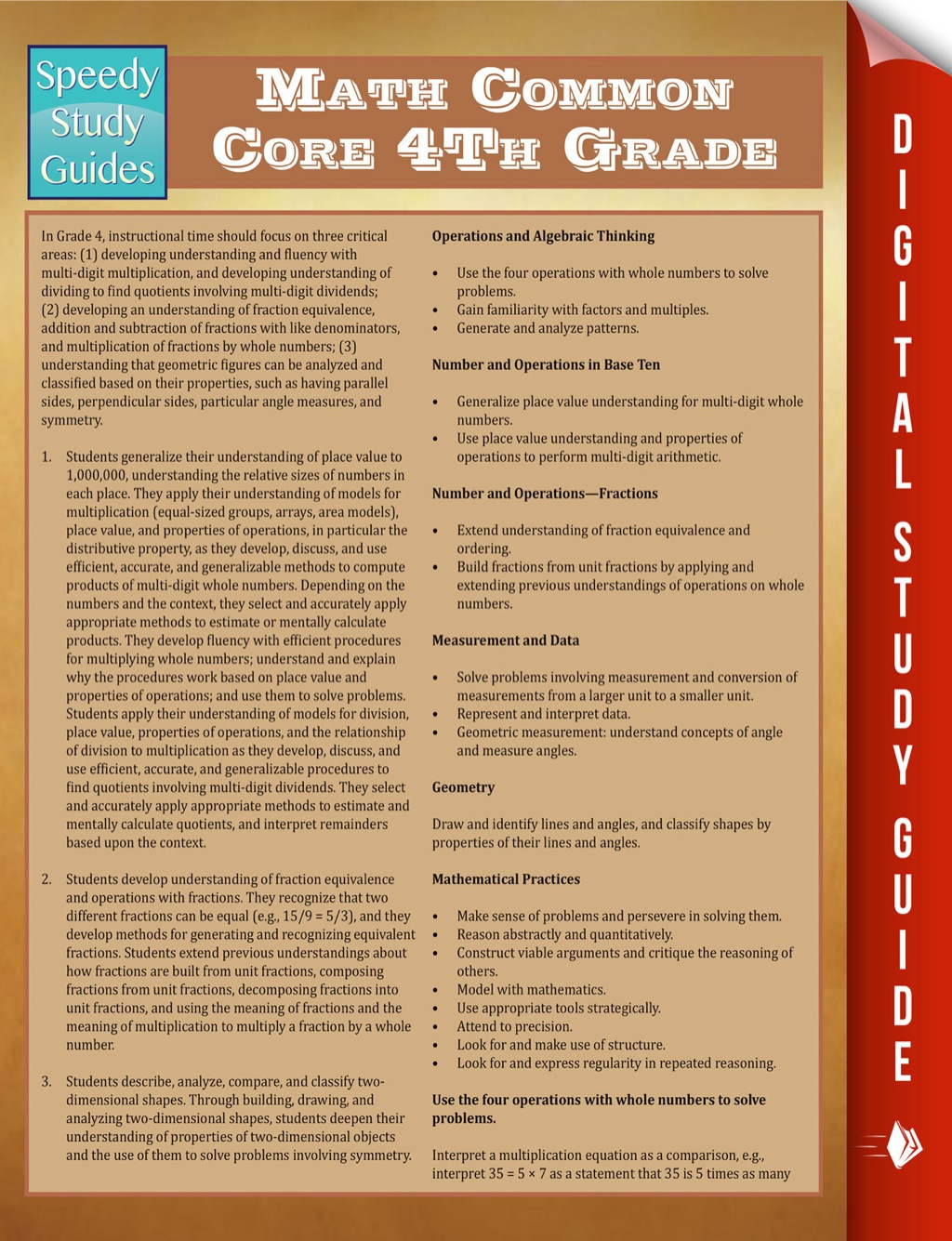 Math Common Core 4Th Grade - (PDF/EPUB Version)