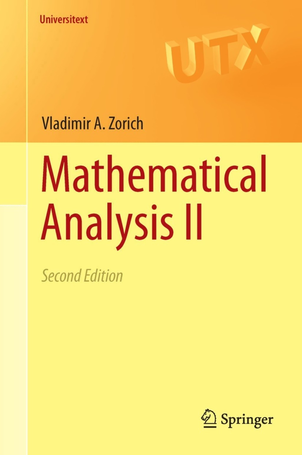 Mathematical Analysis II 2nd Edition â€“ PDF/EPUB Version Downloadable