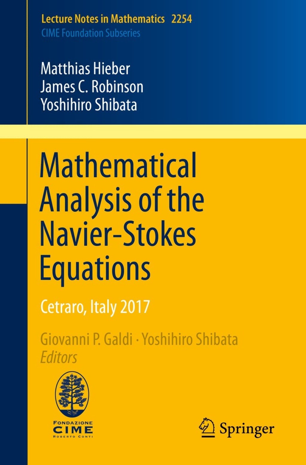 Mathematical Analysis of the Navier-Stokes Equations Cetraro, Italy 2017  â€“ PDF/EPUB Version Downloadable
