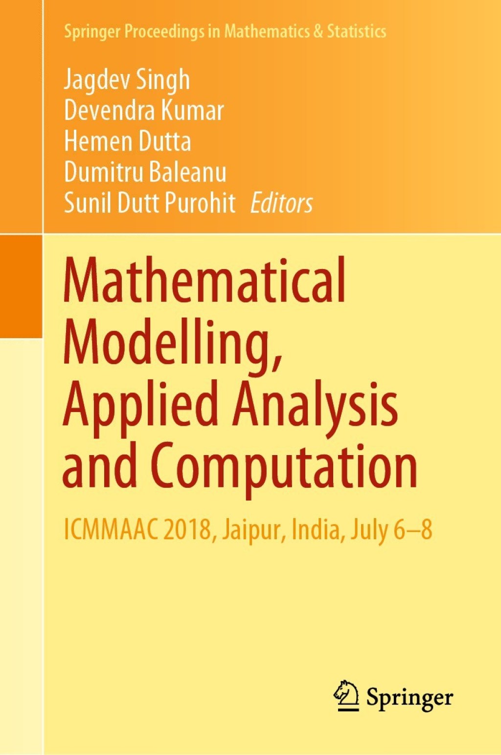 Mathematical Modelling, Applied Analysis and Computation ICMMAAC 2018, Jaipur, India, July 6-8  â€“ PDF/EPUB Version Downloadable