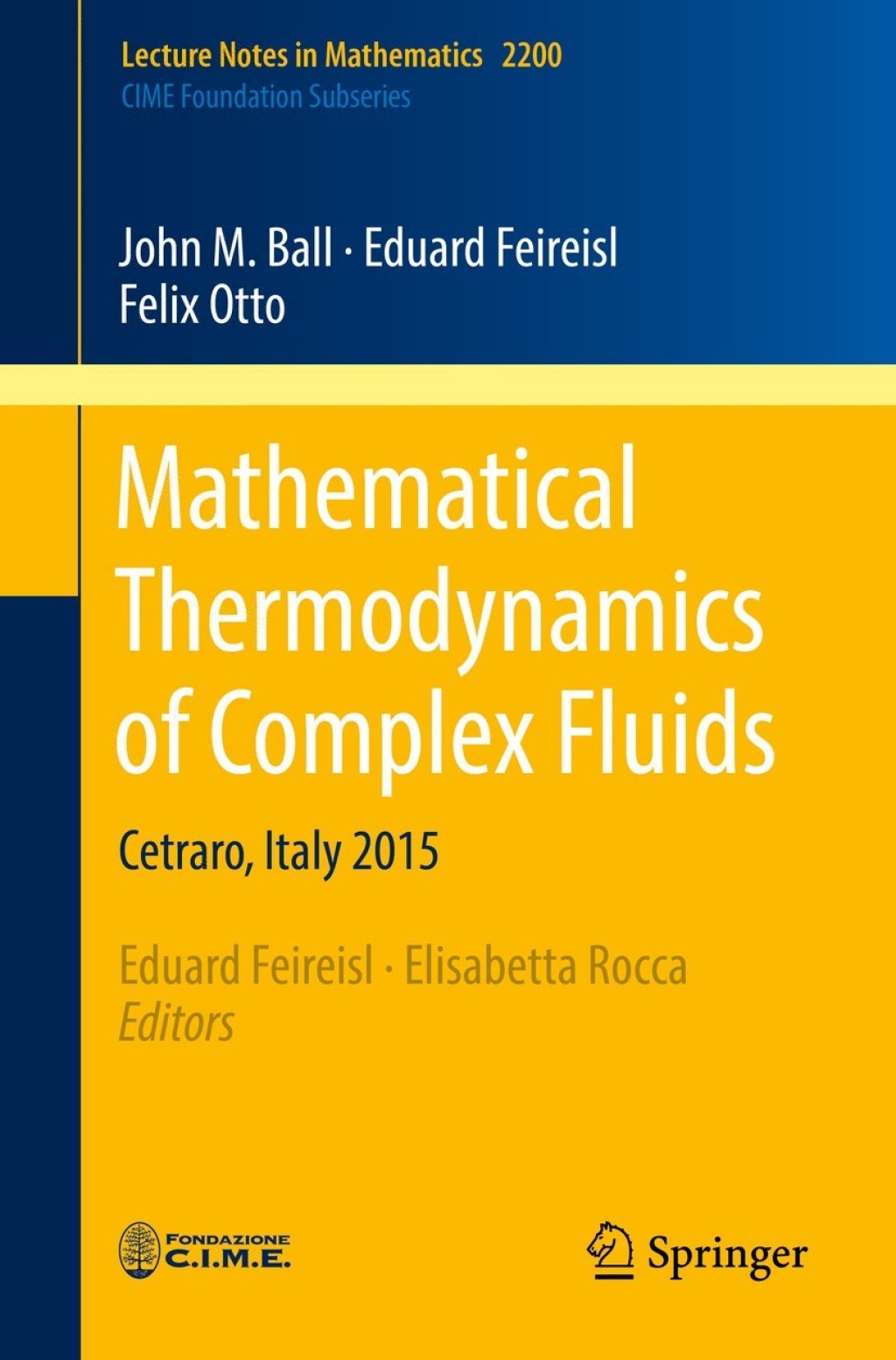 Mathematical Thermodynamics of Complex Fluids Cetraro, Italy 2015  â€“ PDF/EPUB Version Downloadable
