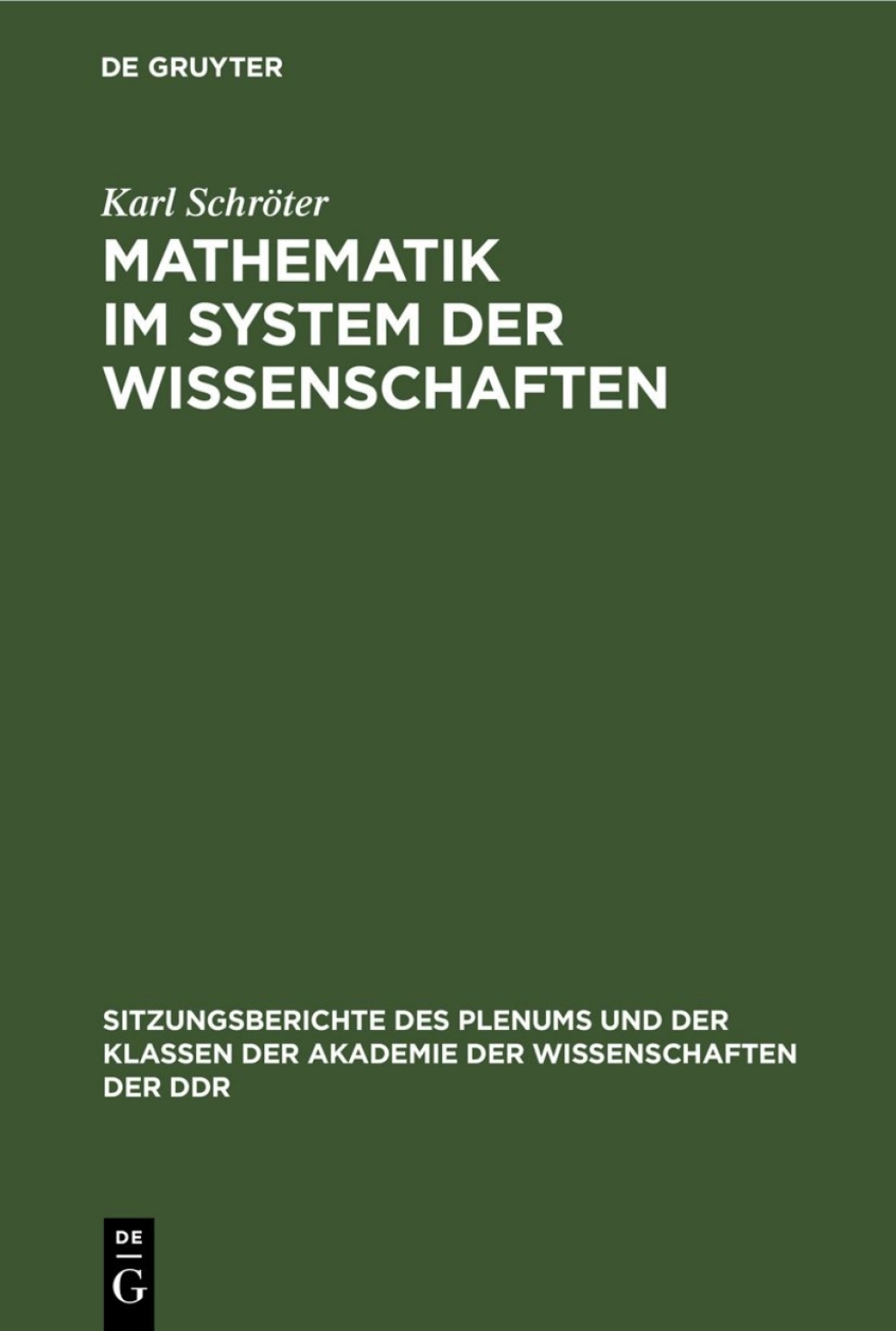 Mathematik im System der Wissenschaften 1st Edition â€“ PDF/EPUB Version Downloadable