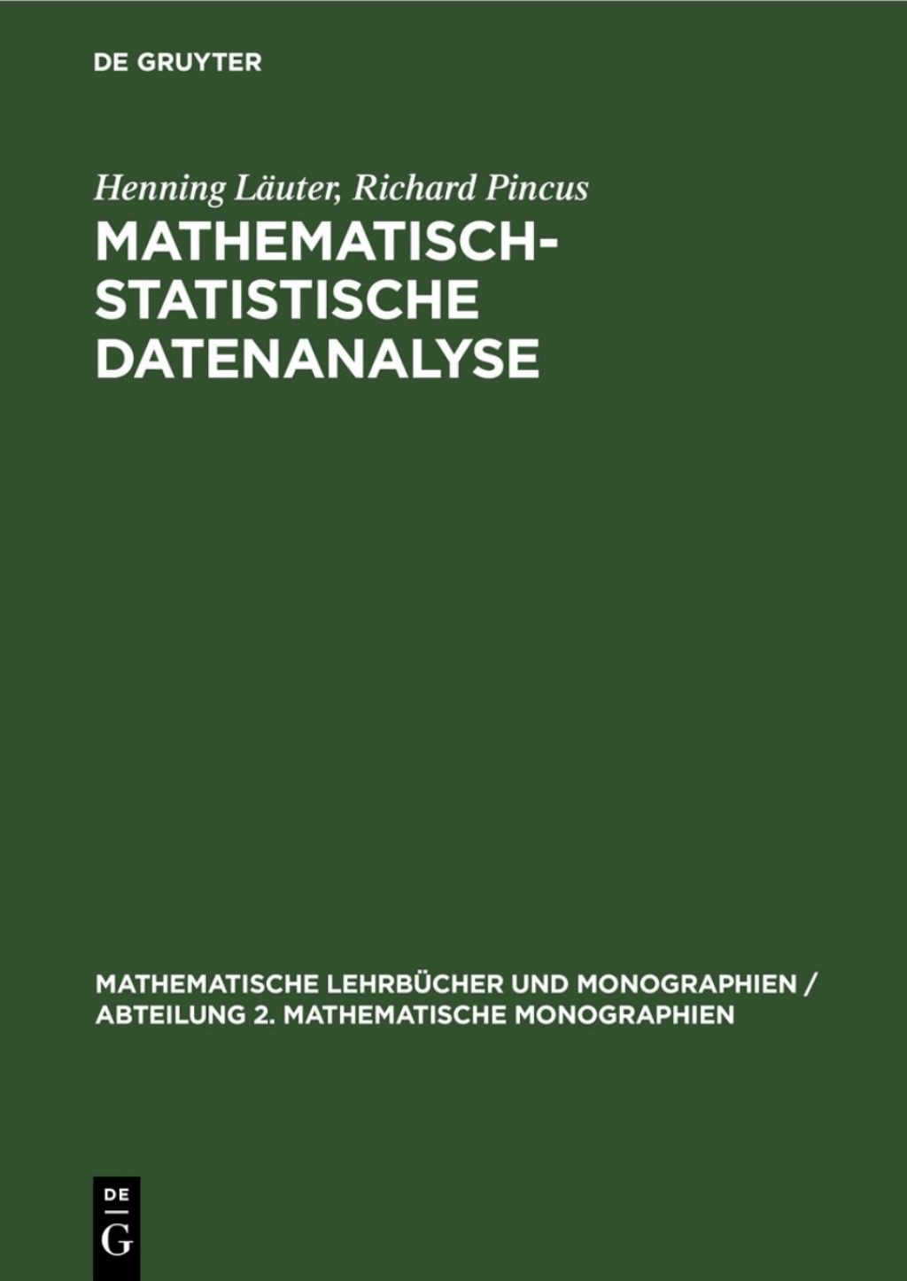Mathematisch-statistische Datenanalyse 1st Edition â€“ PDF/EPUB Version Downloadable