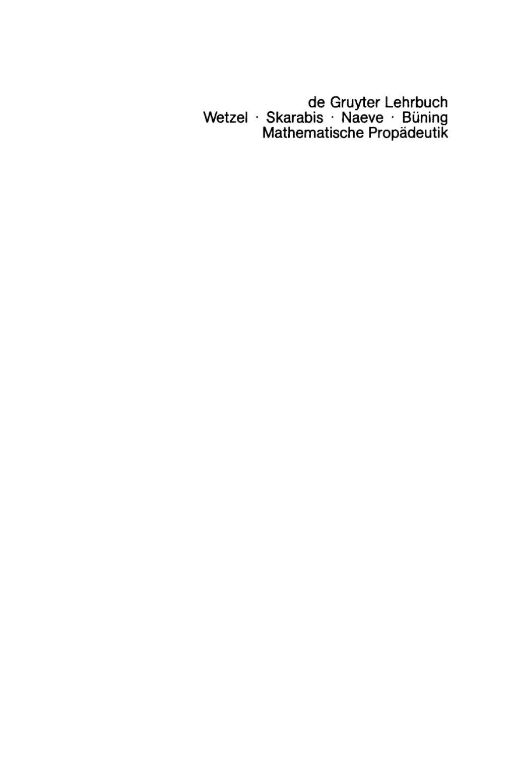 Mathematische PropÃ¤deutik fÃ¼r Wirtschaftswissenschaftler 4th Edition â€“ PDF/EPUB Version Downloadable