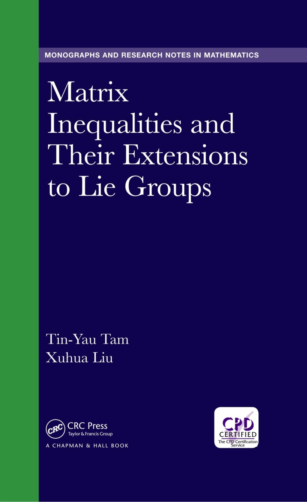 Matrix Inequalities and Their Extensions to Lie Groups 1st Edition â€“ PDF/EPUB Version Downloadable