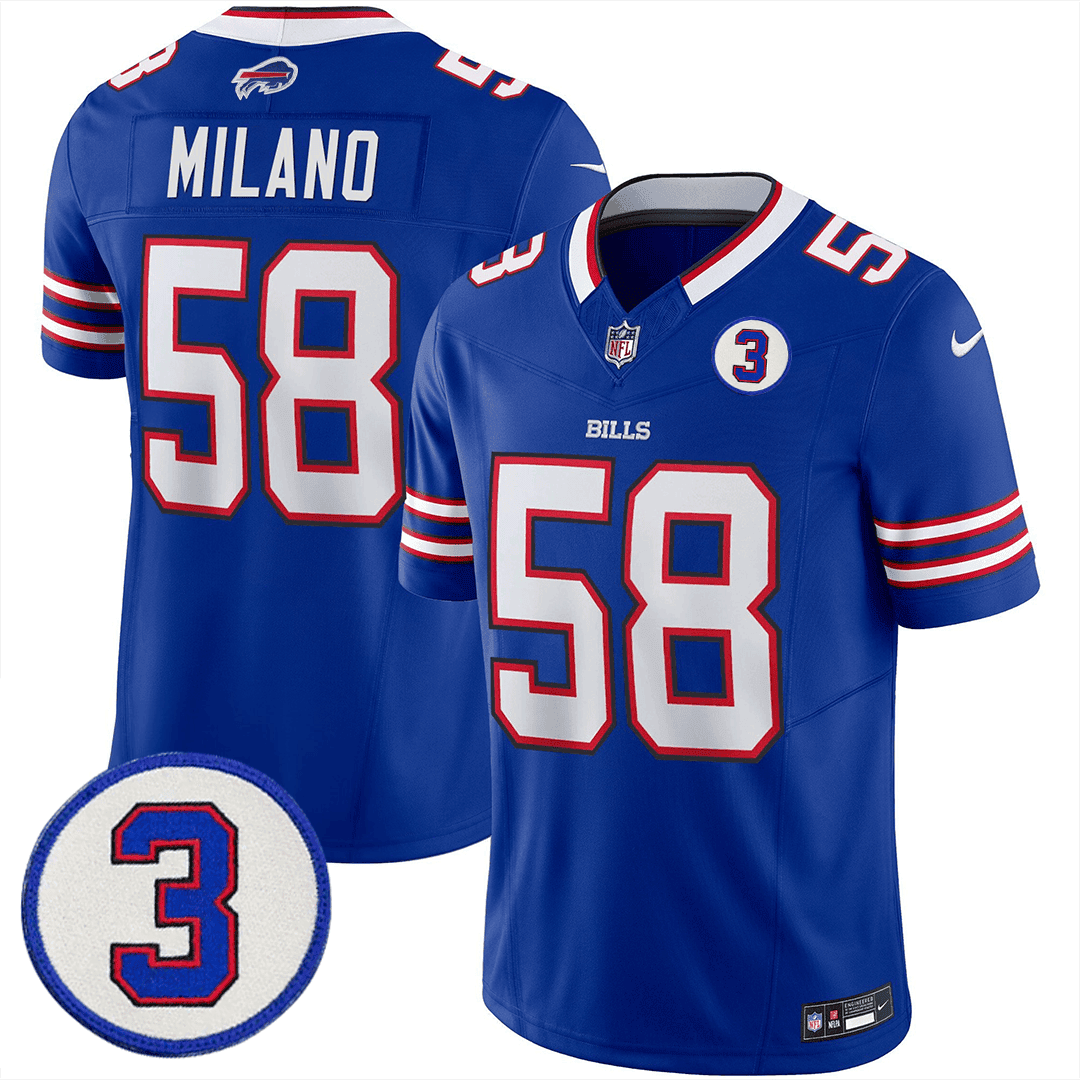 Matt Milano Men's Buffalo Bills Damar Honoring Patch Vapor Limited Royal Jersey - All Stitched