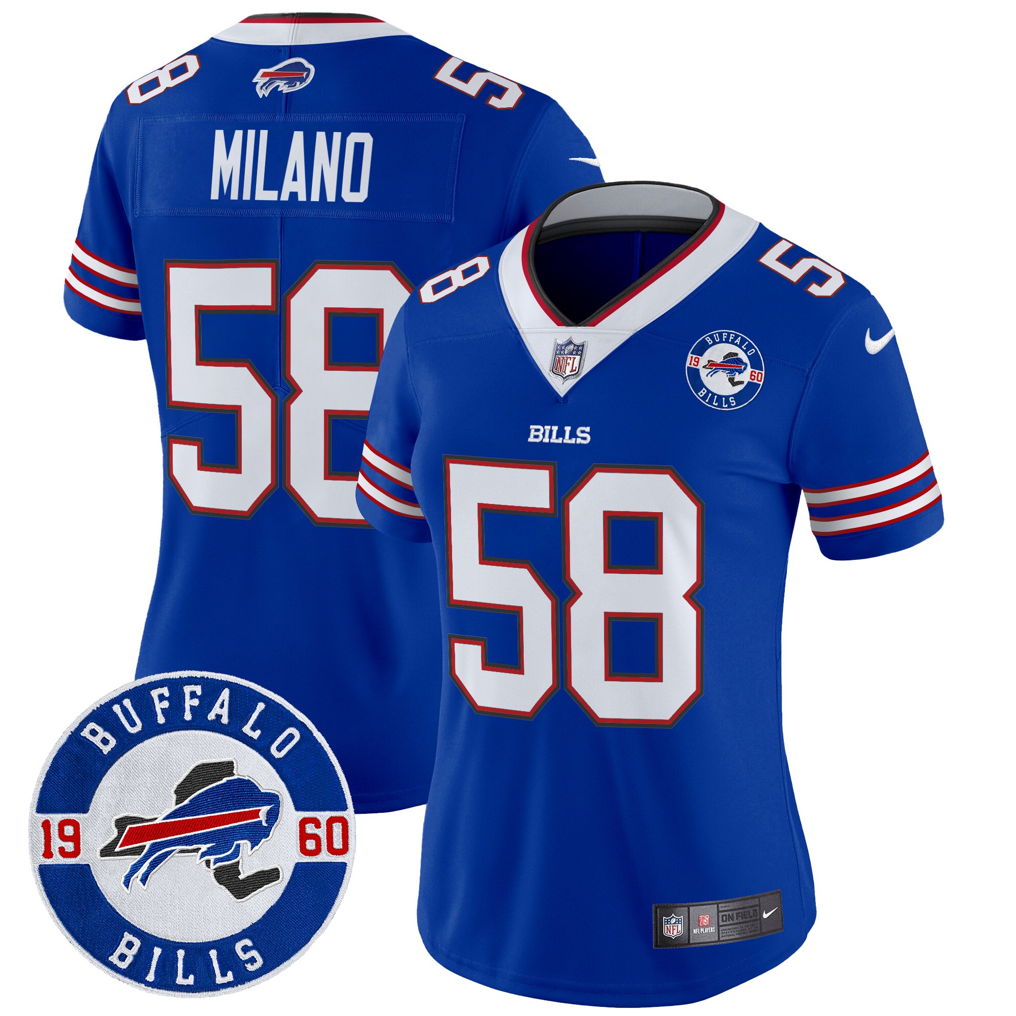 Matt Milano Women's Buffalo Bills 2024 Vapor Limited Royal Jersey - All Stitched