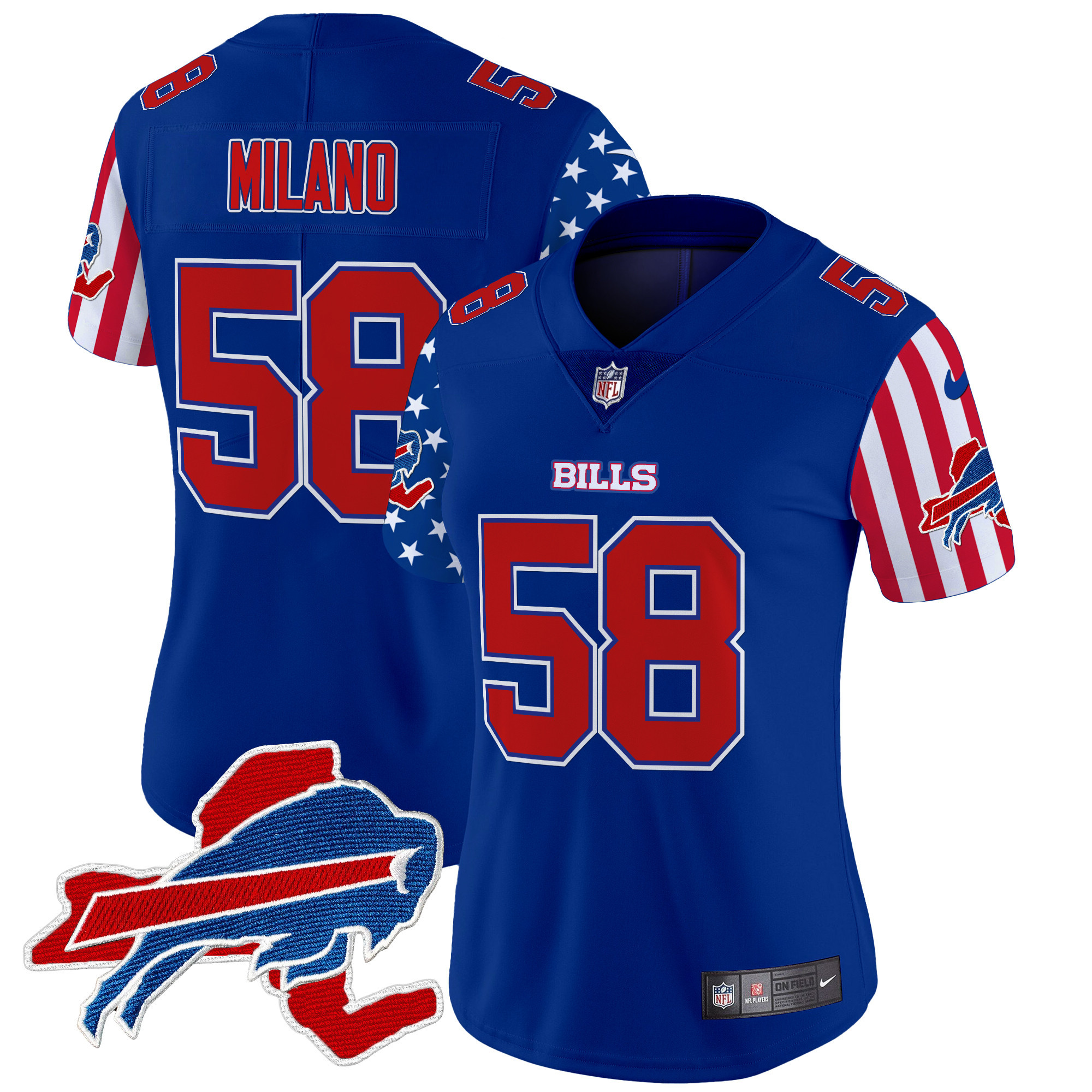 Matt Milano Women's Buffalo Bills American Style Vapor Limited Royal Jersey - All Stitched