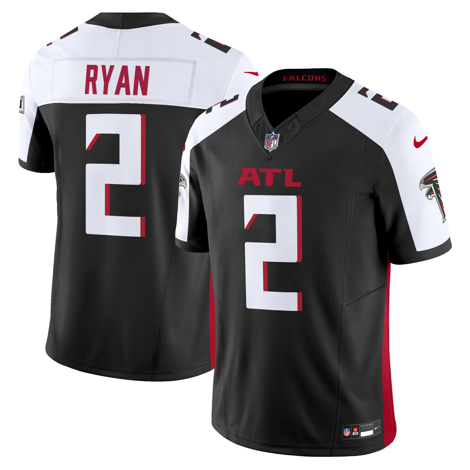 Matt Ryan Men's Atlanta Falcons 2024 Vapor Limited Black Alternate Jersey - All Stitched