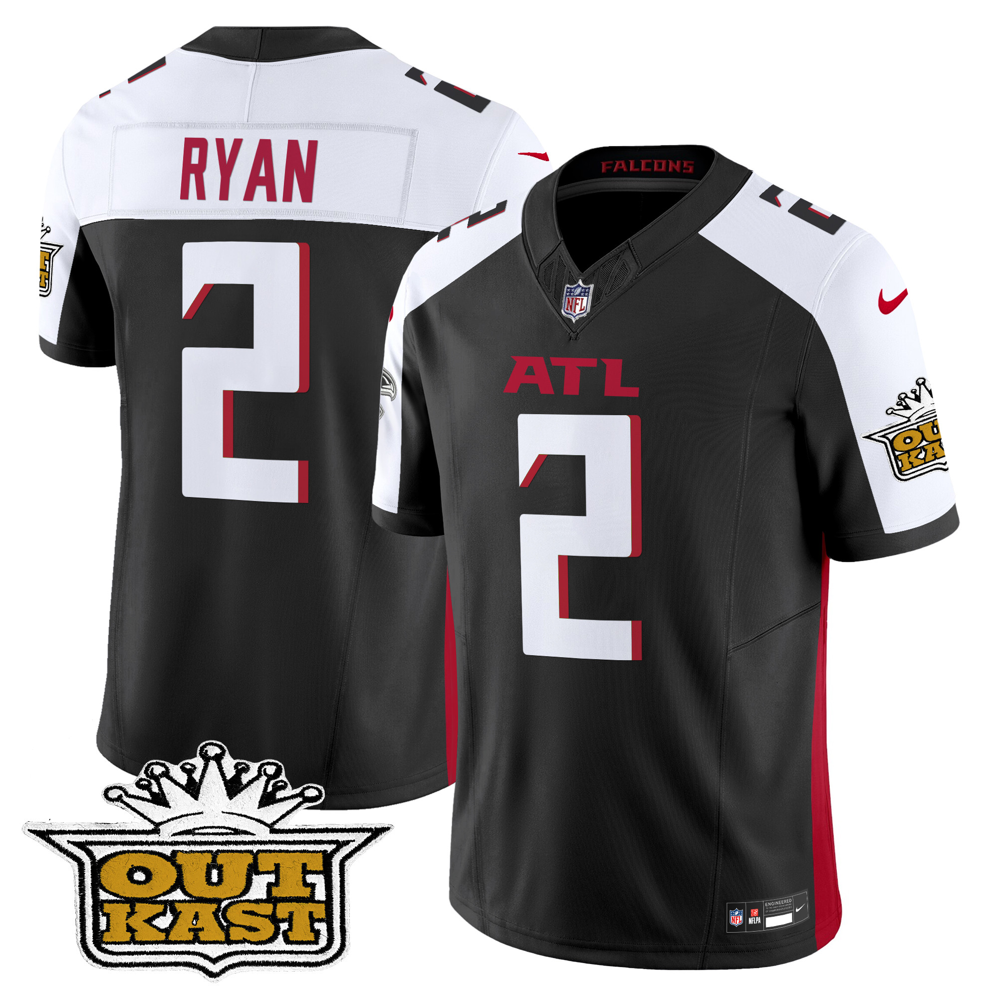 Matt Ryan Men's Outkast x Atlanta Falcons 2024 Vapor Limited Black Alternate Jersey - All Stitched