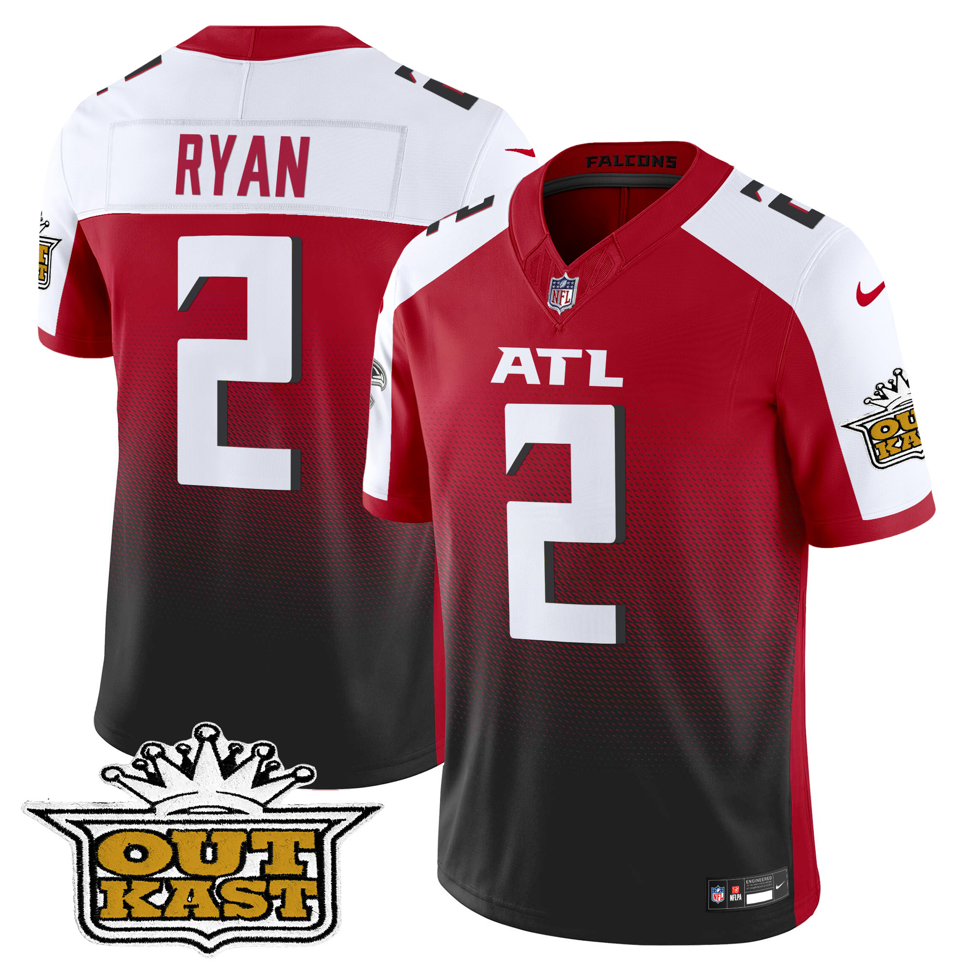 Matt Ryan Men's Outkast x Atlanta Falcons 2024 Vapor Limited Red Alternate Jersey - All Stitched