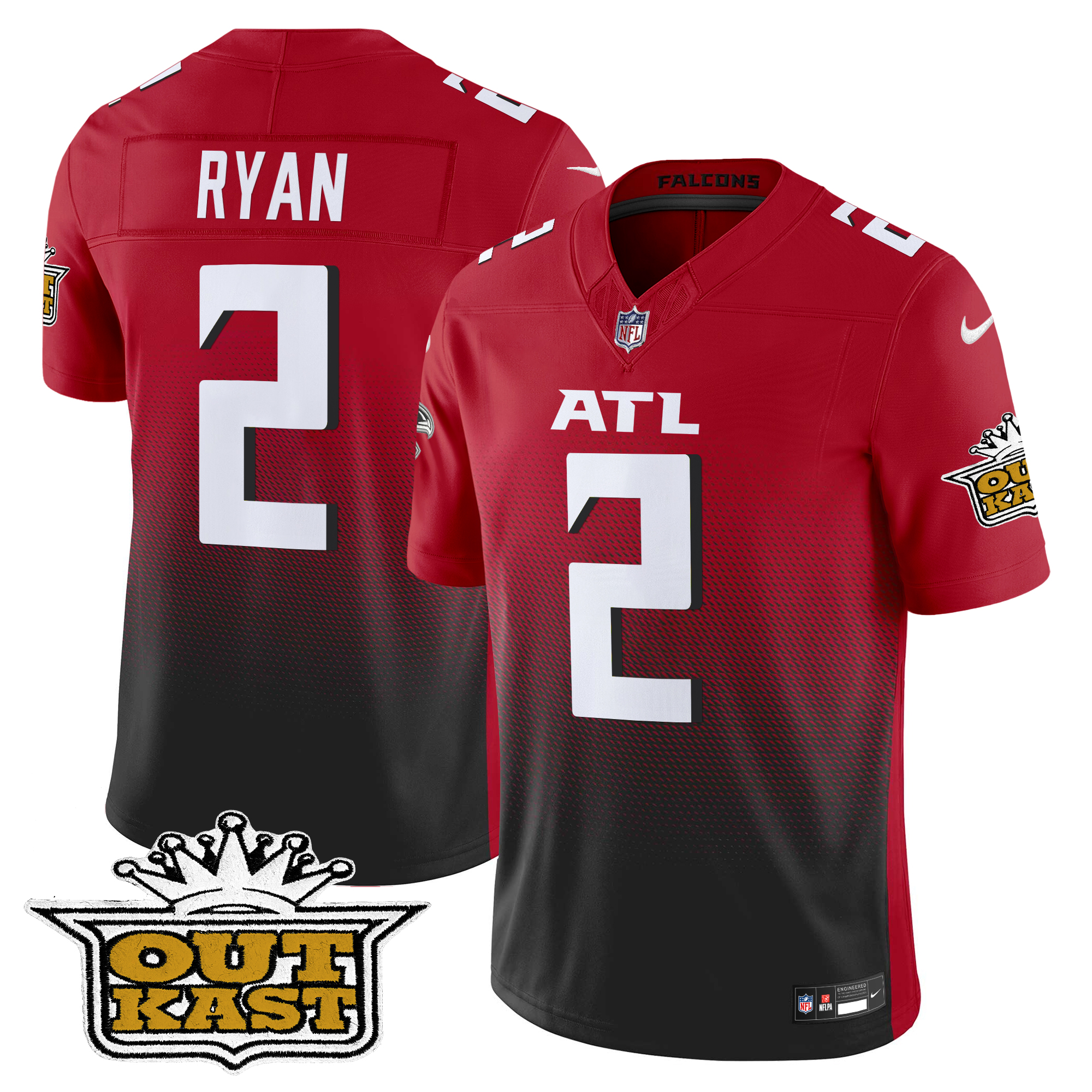 Matt Ryan Men's Outkast x Atlanta Falcons 2024 Vapor Limited Red Jersey - All Stitched