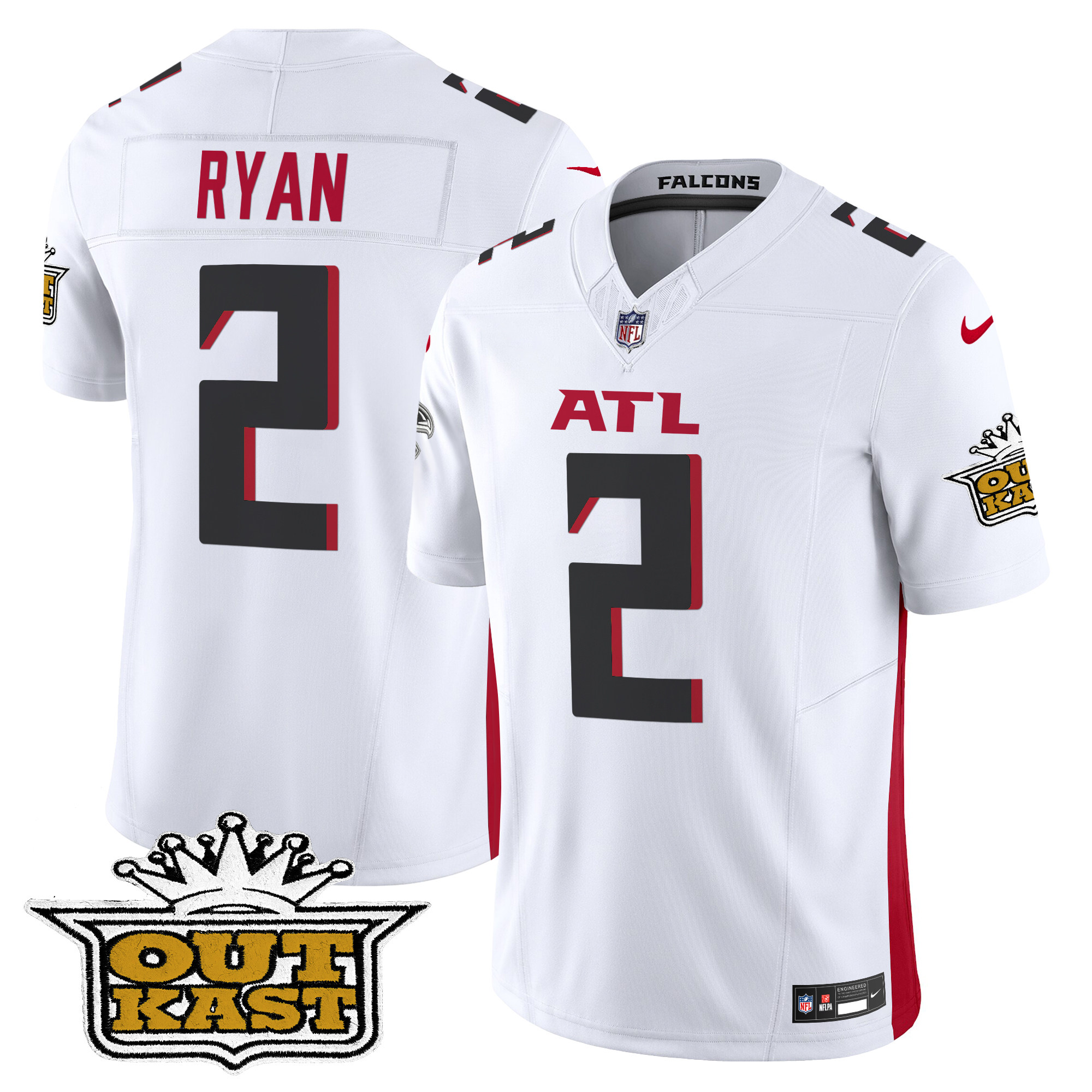 Matt Ryan Men's Outkast x Atlanta Falcons 2024 Vapor Limited White Jersey - All Stitched