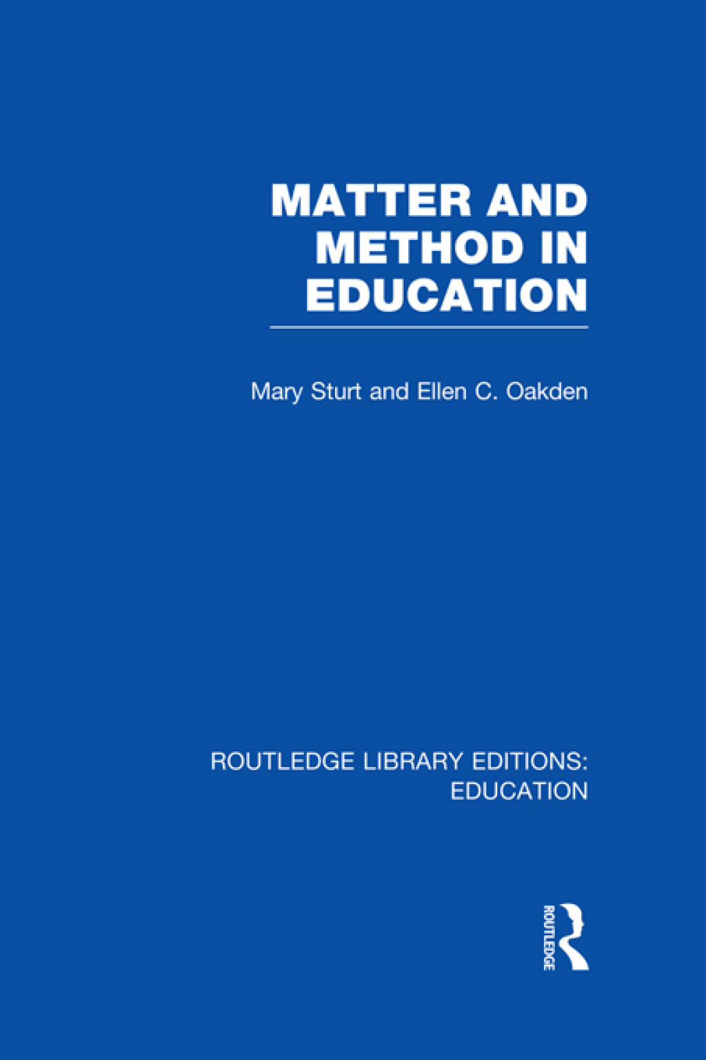 Matter and Method in Education 1st Edition â€“ PDF/EPUB Version Downloadable