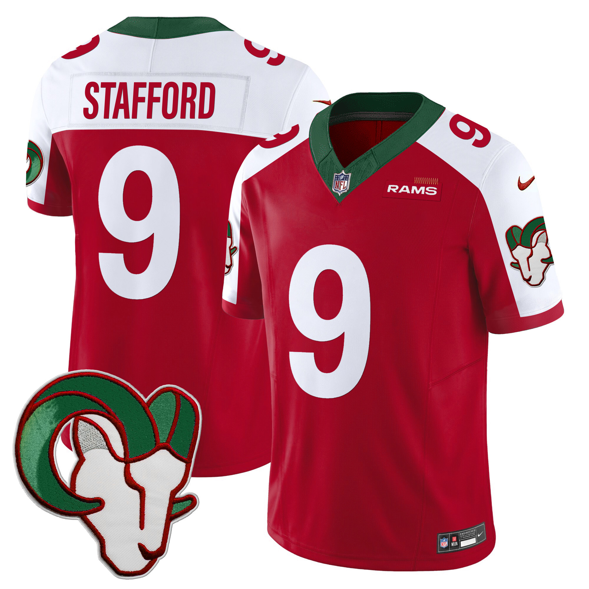 Matthew Stafford Men's Los Angeles Rams Mexico Vapor Limited Red Alternate Jersey - All Stitched