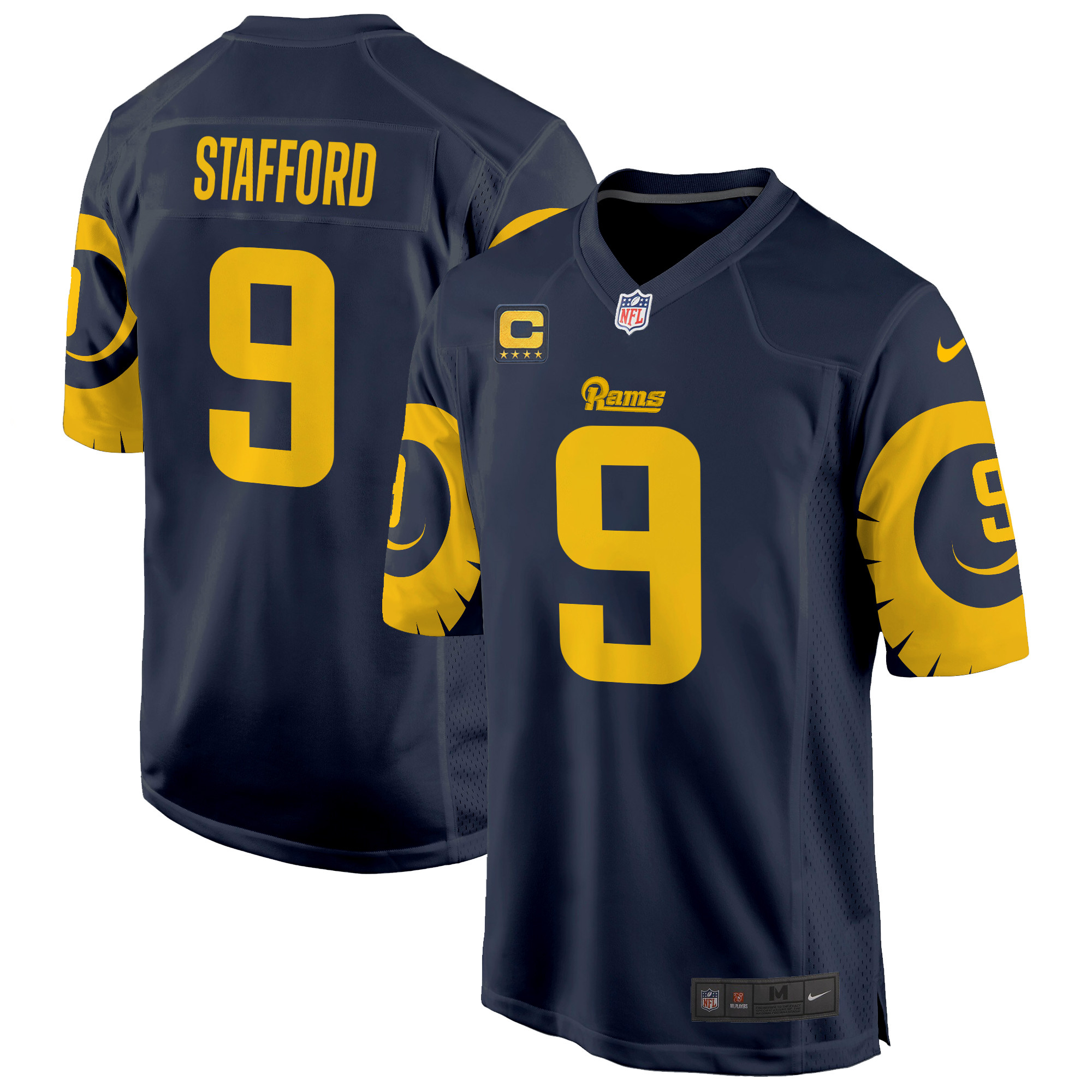 Matthew Stafford Men's Los Angeles Rams Special Game Navy Jersey - All Stitched