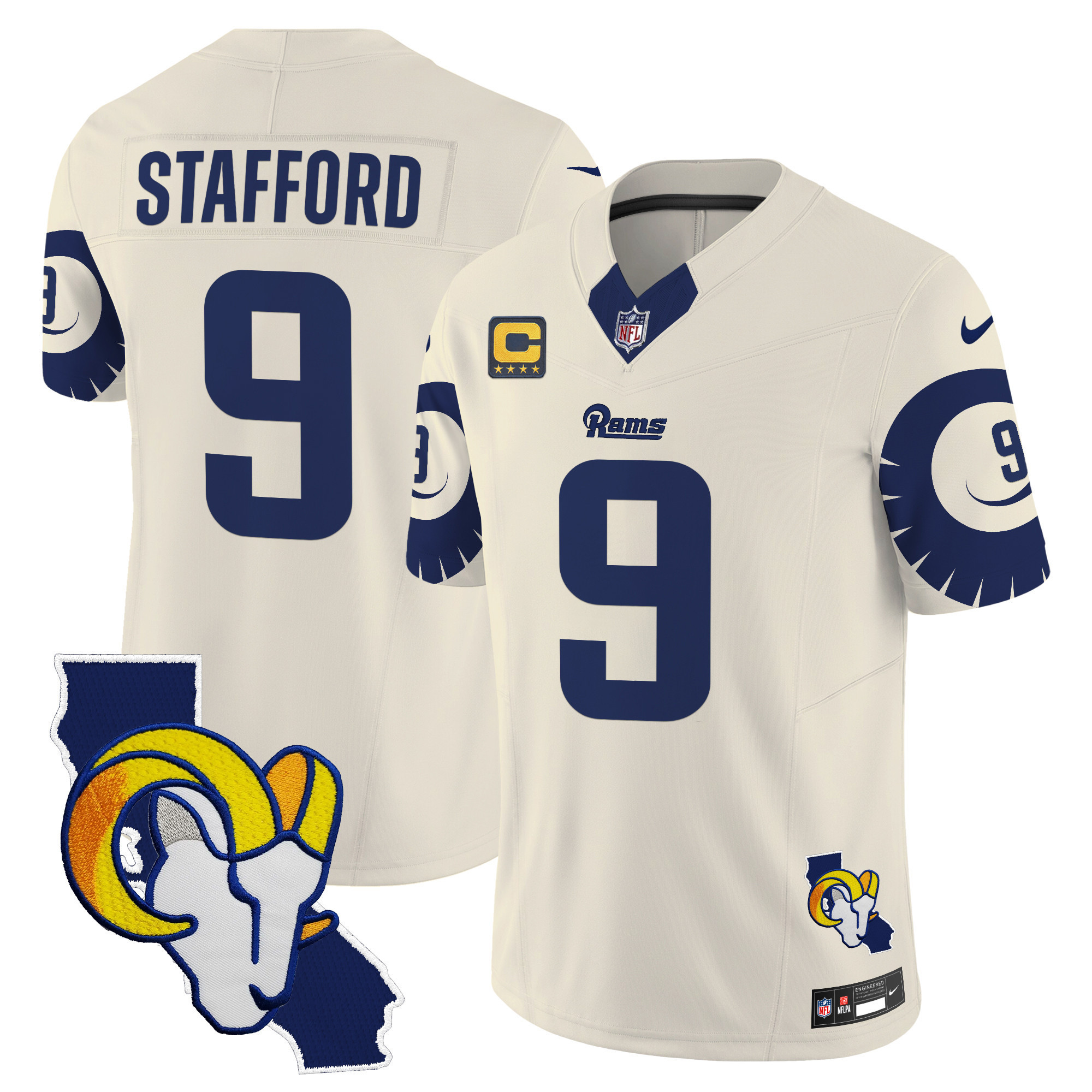 Matthew Stafford Men's Los Angeles Rams Special Vapor Limited Bone Jersey - All Stitched