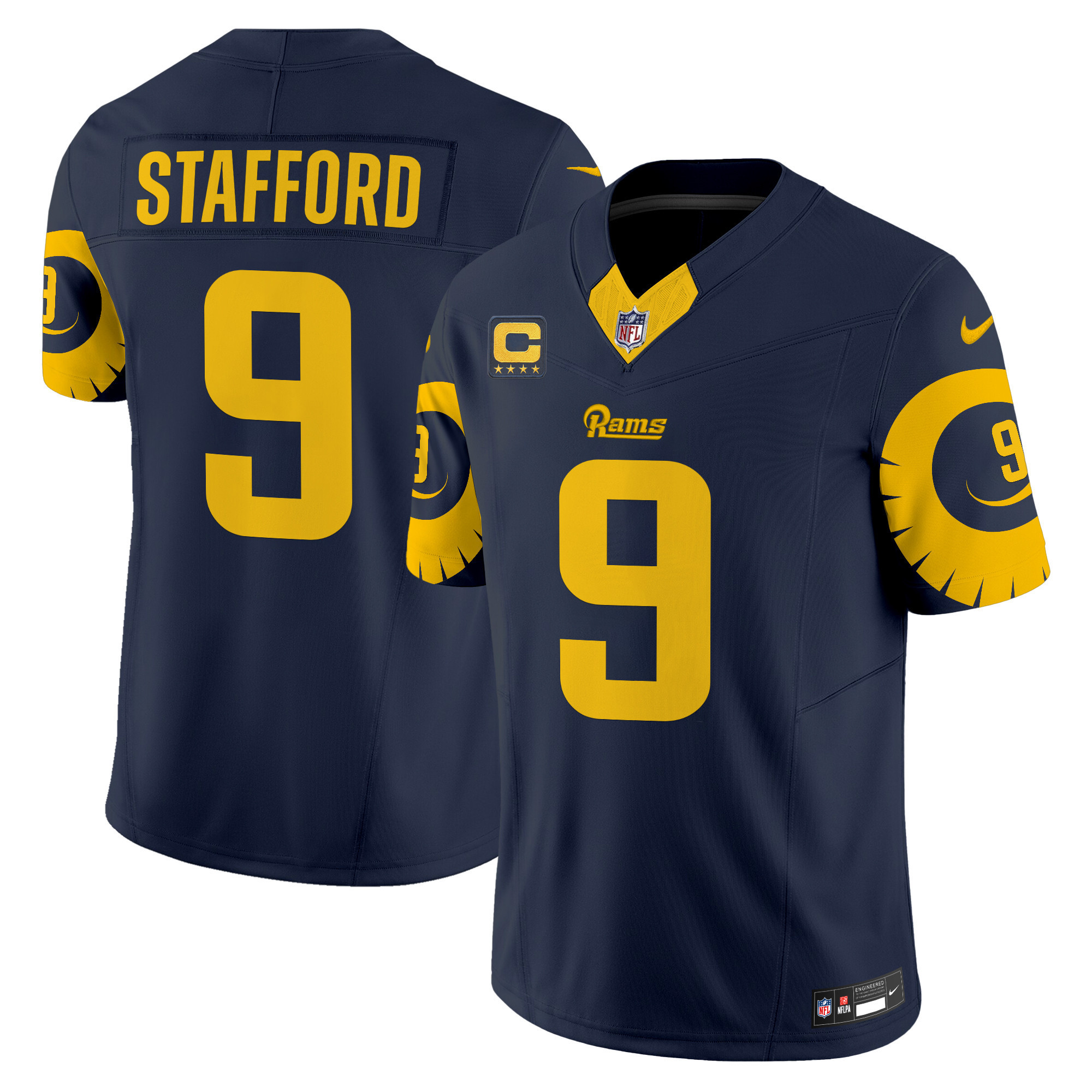 Matthew Stafford Men's Los Angeles Rams Special Vapor Limited Navy Jersey - All Stitched