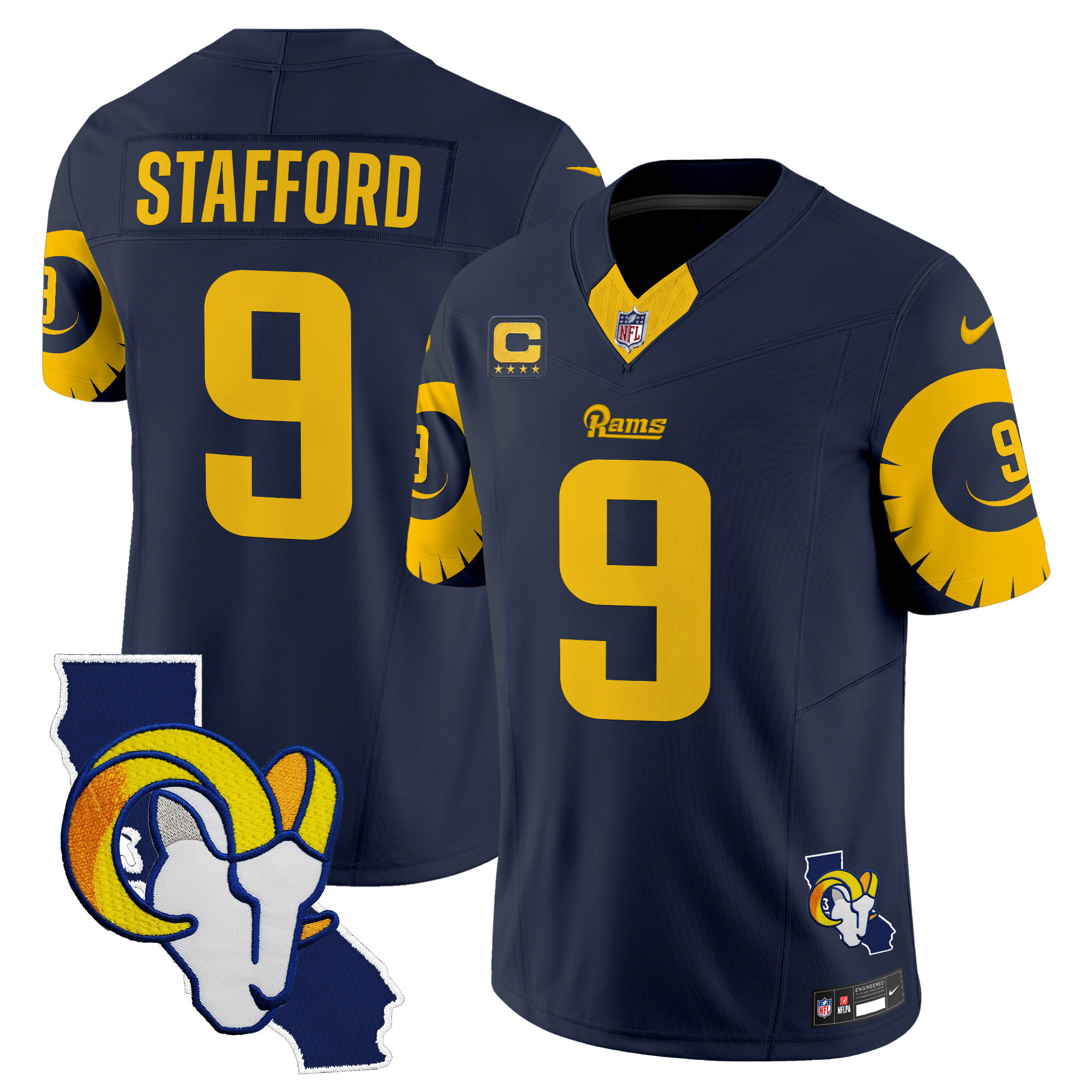 Matthew Stafford Men's Los Angeles Rams Special Vapor Limited Navy Jersey - All Stitched