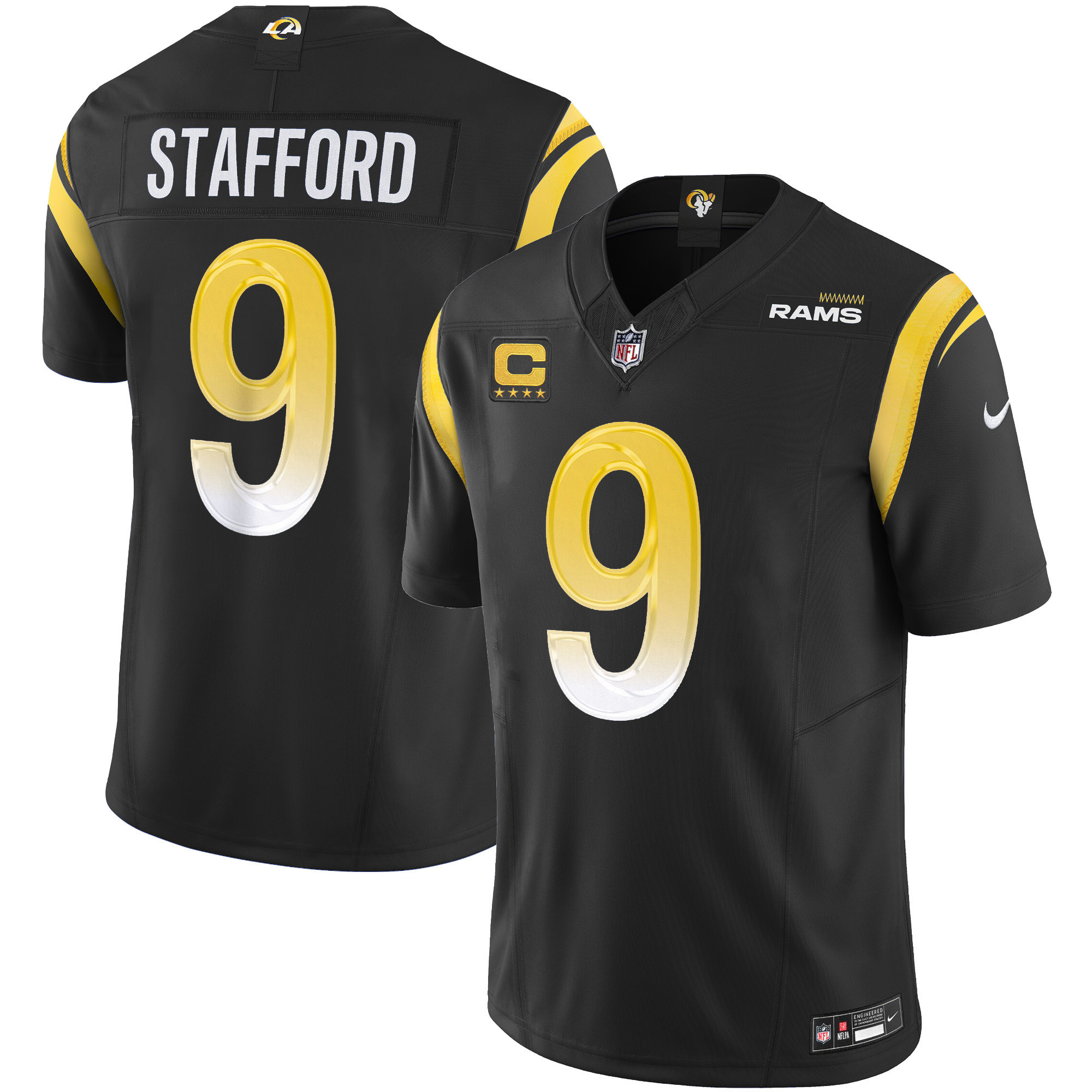 Matthew Stafford Men's Los Angeles Rams Vapor Limited Black Jersey - All Stitched