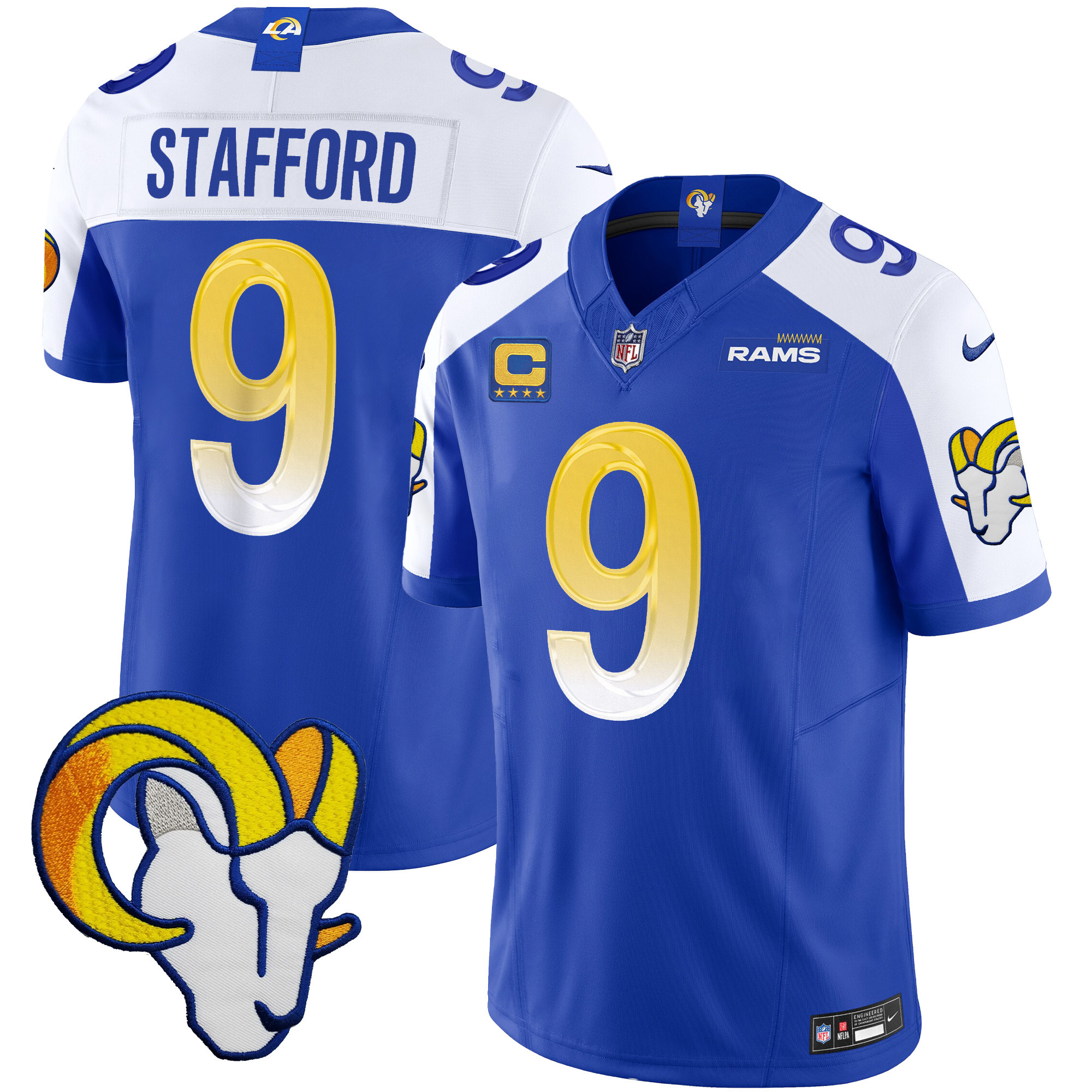 Matthew Stafford Men's Los Angeles Rams Vapor Limited Royal Alternate Jersey - All Stitched