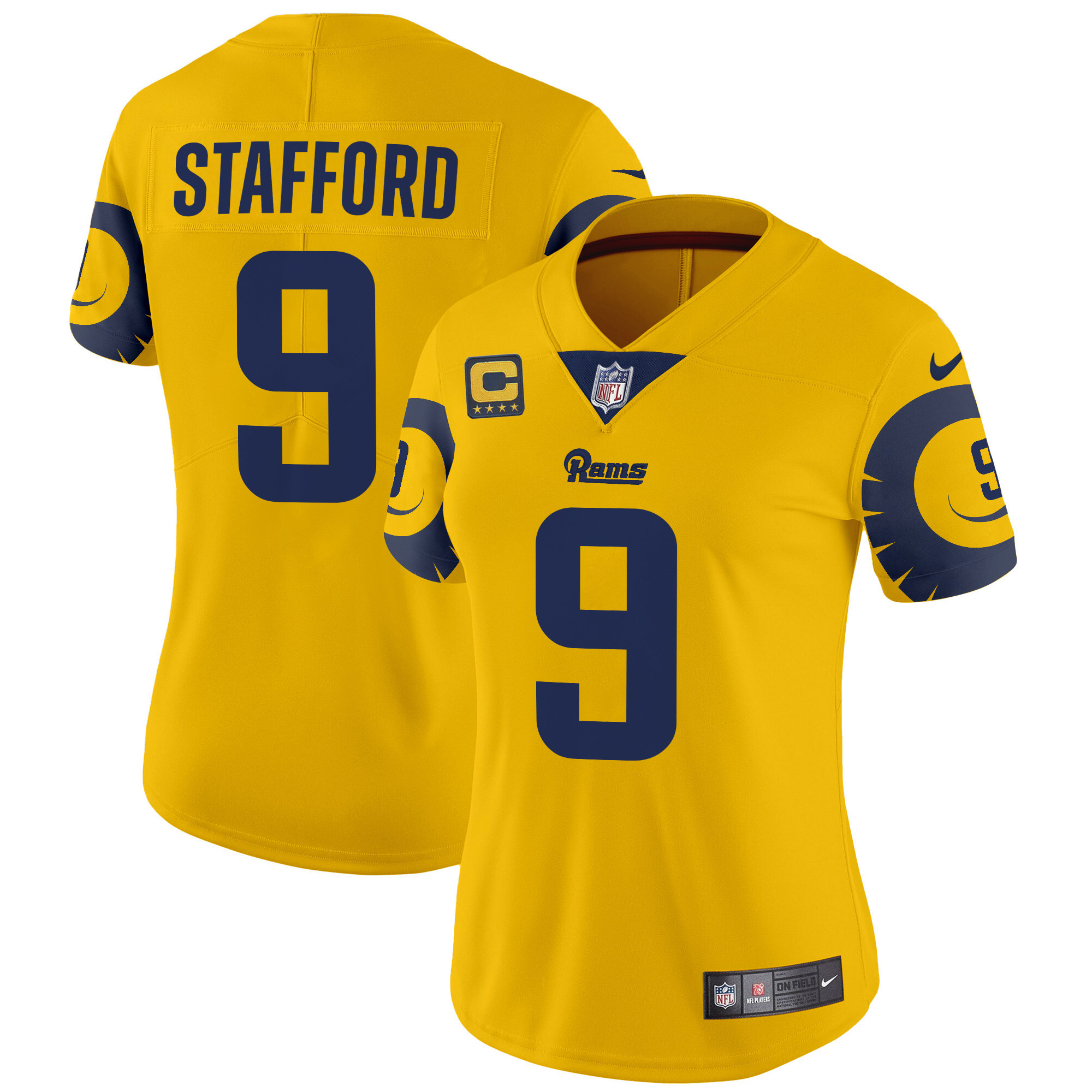 Matthew Stafford Women's Los Angeles Rams Special Vapor Limited Gold Jersey - All Stitched