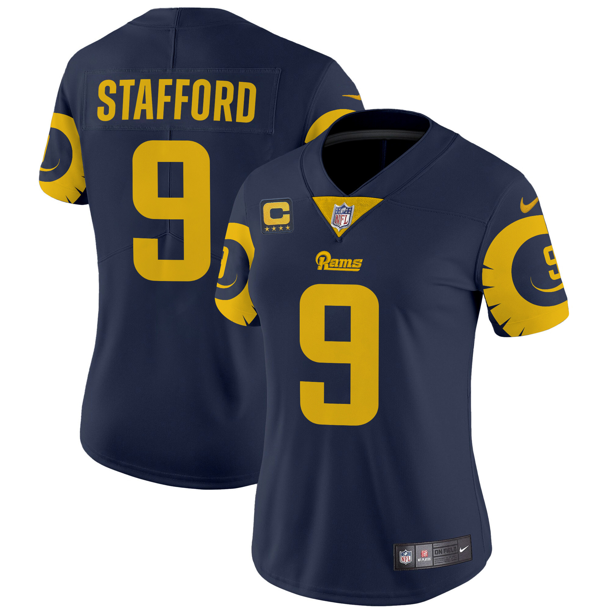 Matthew Stafford Women's Los Angeles Rams Special Vapor Limited Navy Jersey - All Stitched