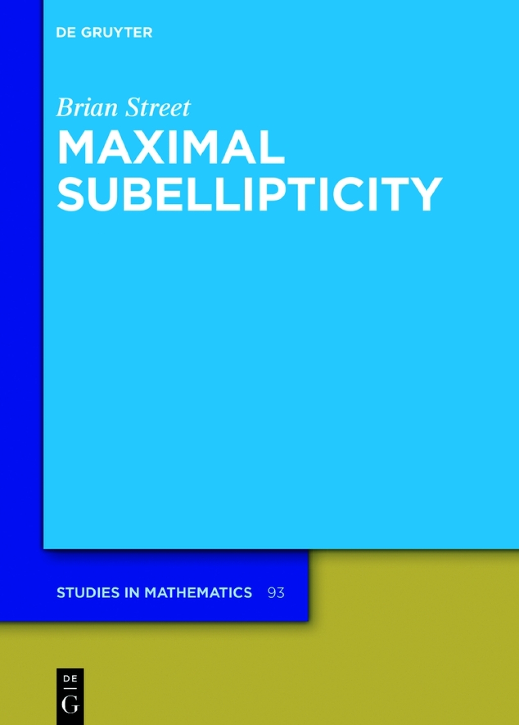 Maximal Subellipticity 1st Edition â€“ PDF/EPUB Version Downloadable