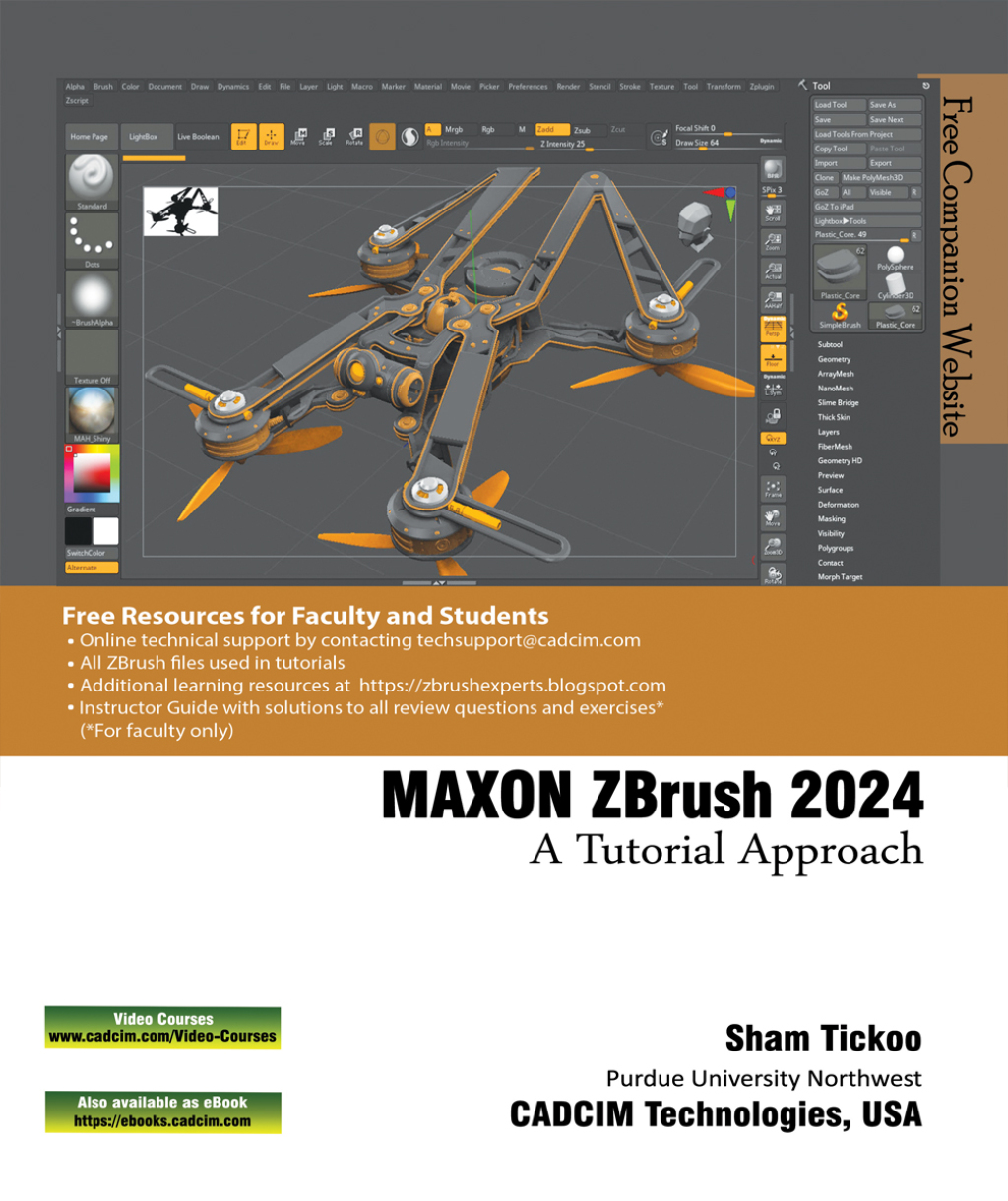 MAXON ZBrush 2024: A Tutorial Approach 1st Edition â€“ PDF/EPUB Version Downloadable