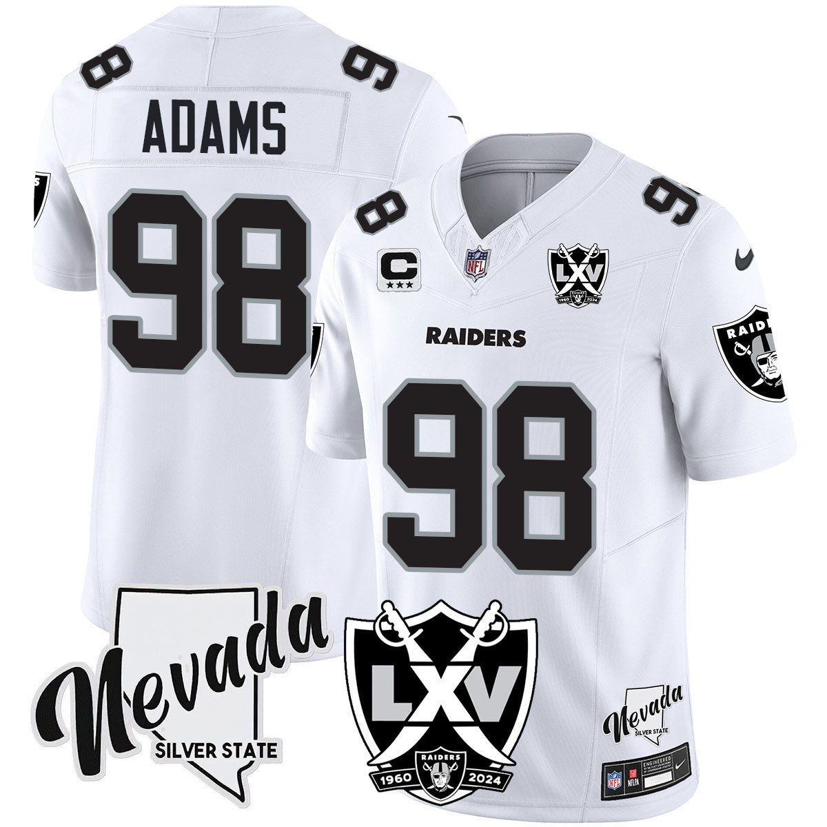 Maxx Crosby Men's Las Vegas Raiders 2024 Vapor Limited White Limited Jersey - All Stitched