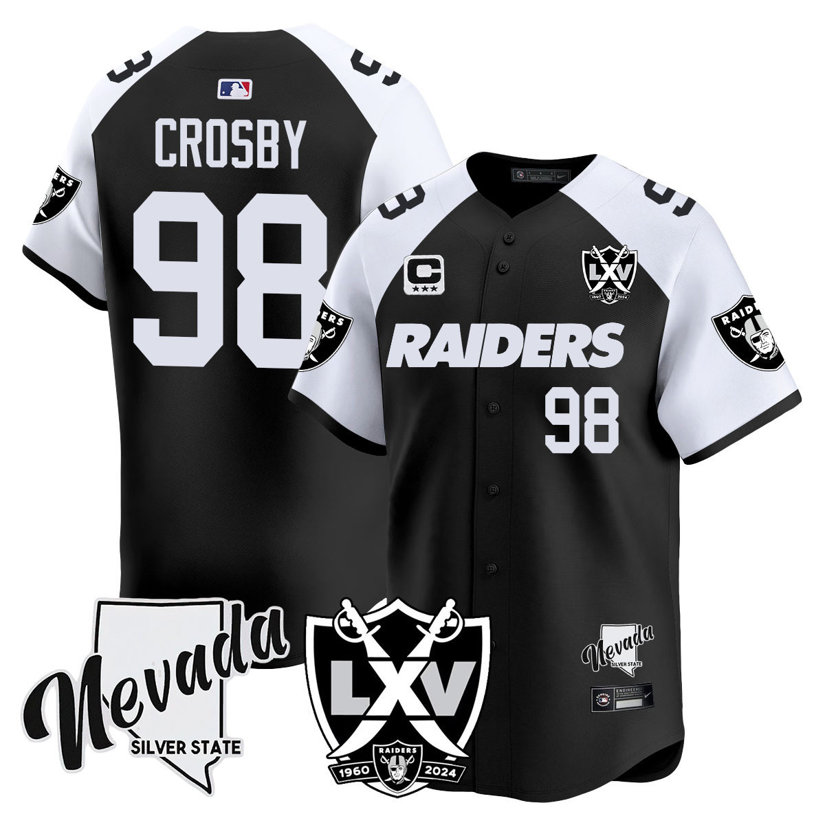 Maxx Crosby Men's Las Vegas Raiders 2024 Vapor Premier Limited Black Alternate Jersey - All Stitched