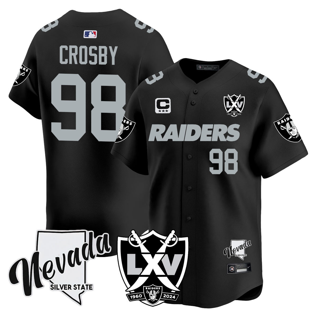 Maxx Crosby Men's Las Vegas Raiders 2024 Vapor Premier Limited Black Jersey - All Stitched