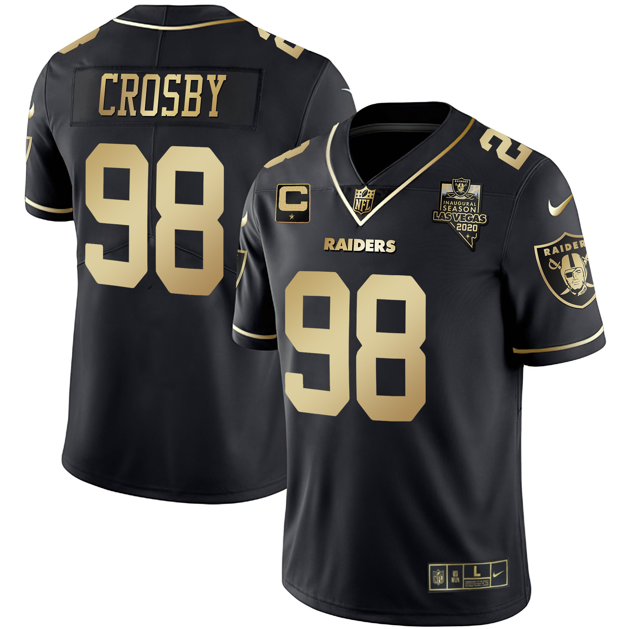Maxx Crosby Men's Las Vegas Raiders Vapor Gold Gold Limited Jersey - All Stitched